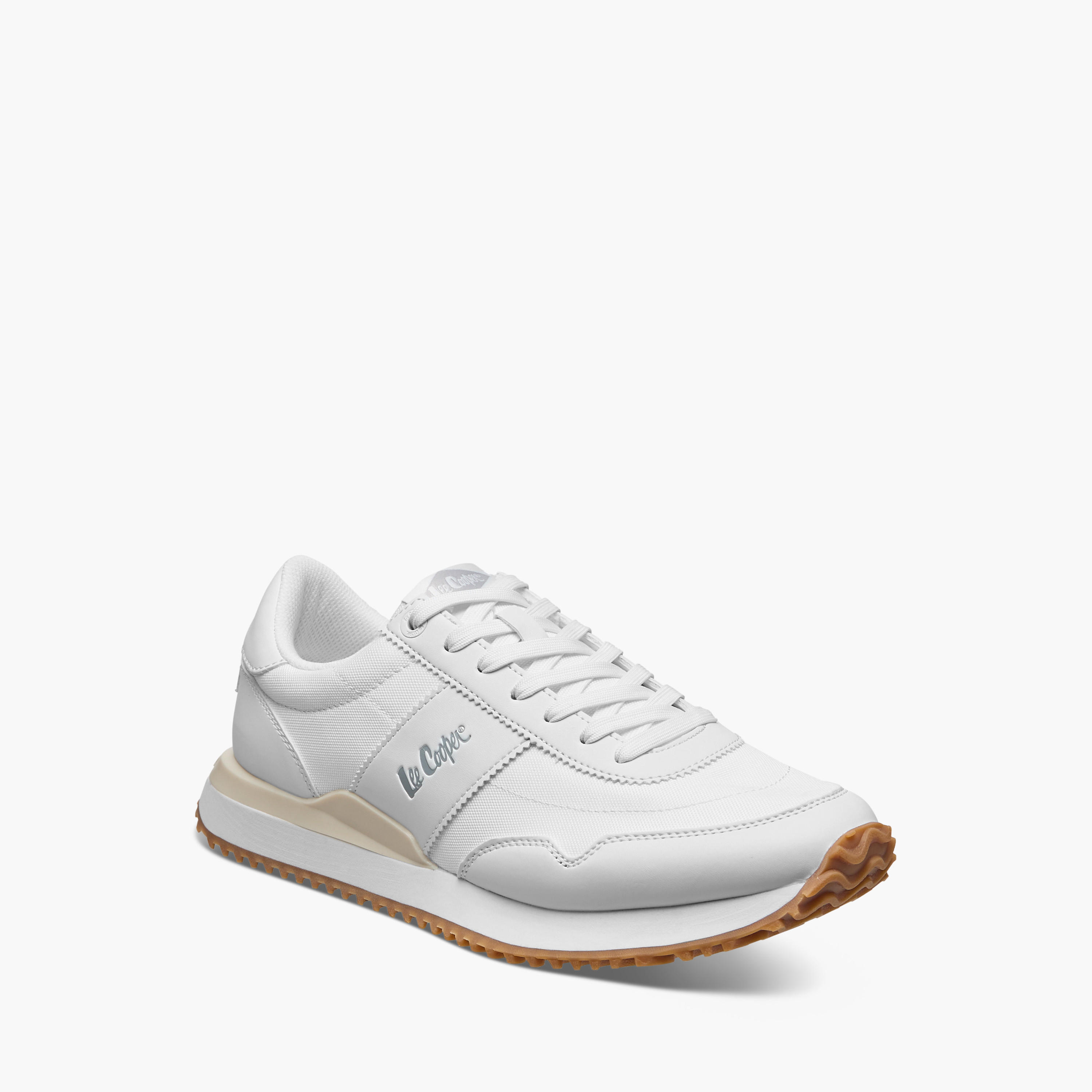 Lee Cooper Men's Logo Detail Sneakers with Lace-Up Closure-men-shoes-sneakers-image-2