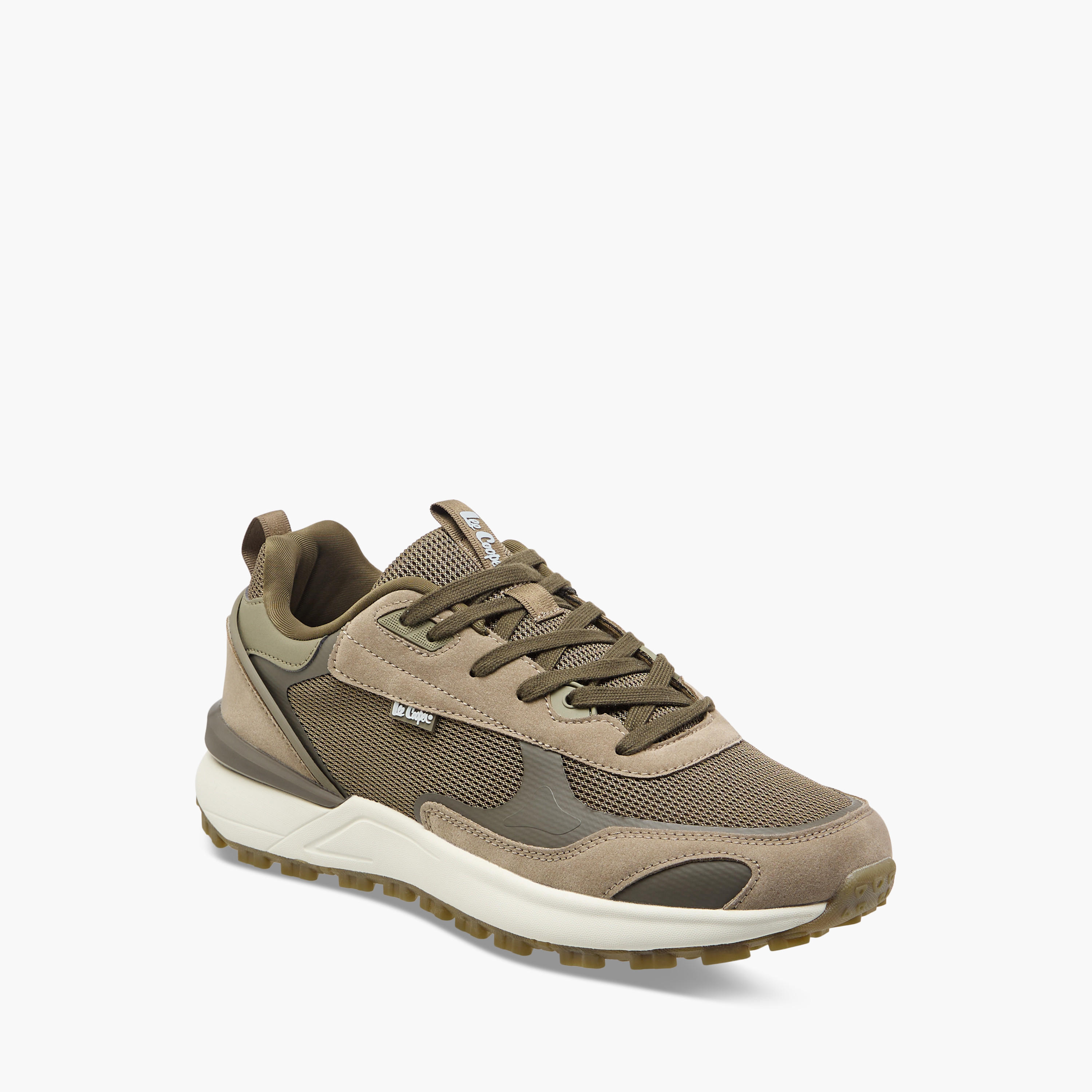 Lee Cooper Men's Panelled Sneakers with Lace-Up Closure-men-shoes-sneakers-image-2