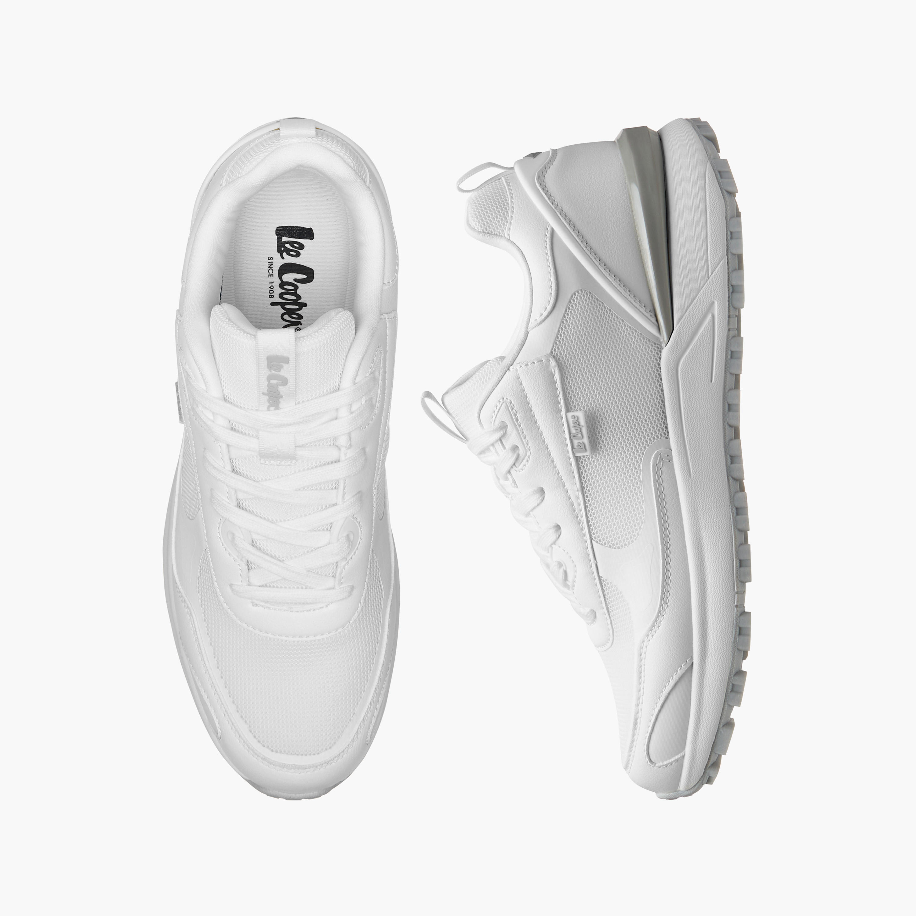 Lee Cooper Men's Panelled Sneakers with Lace-Up Closure-men-shoes-sneakers-image-1
