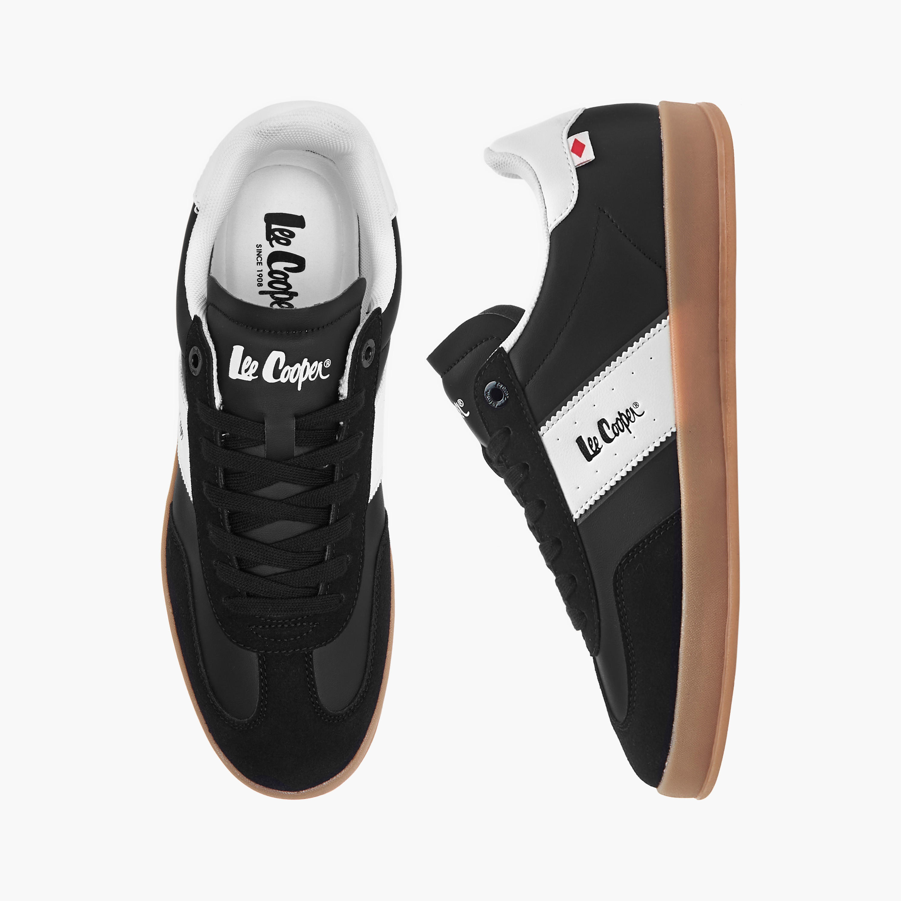 Lee Cooper Men's Panelled Sneakers with Lace-Up Closure-men-shoes-sneakers-image-1