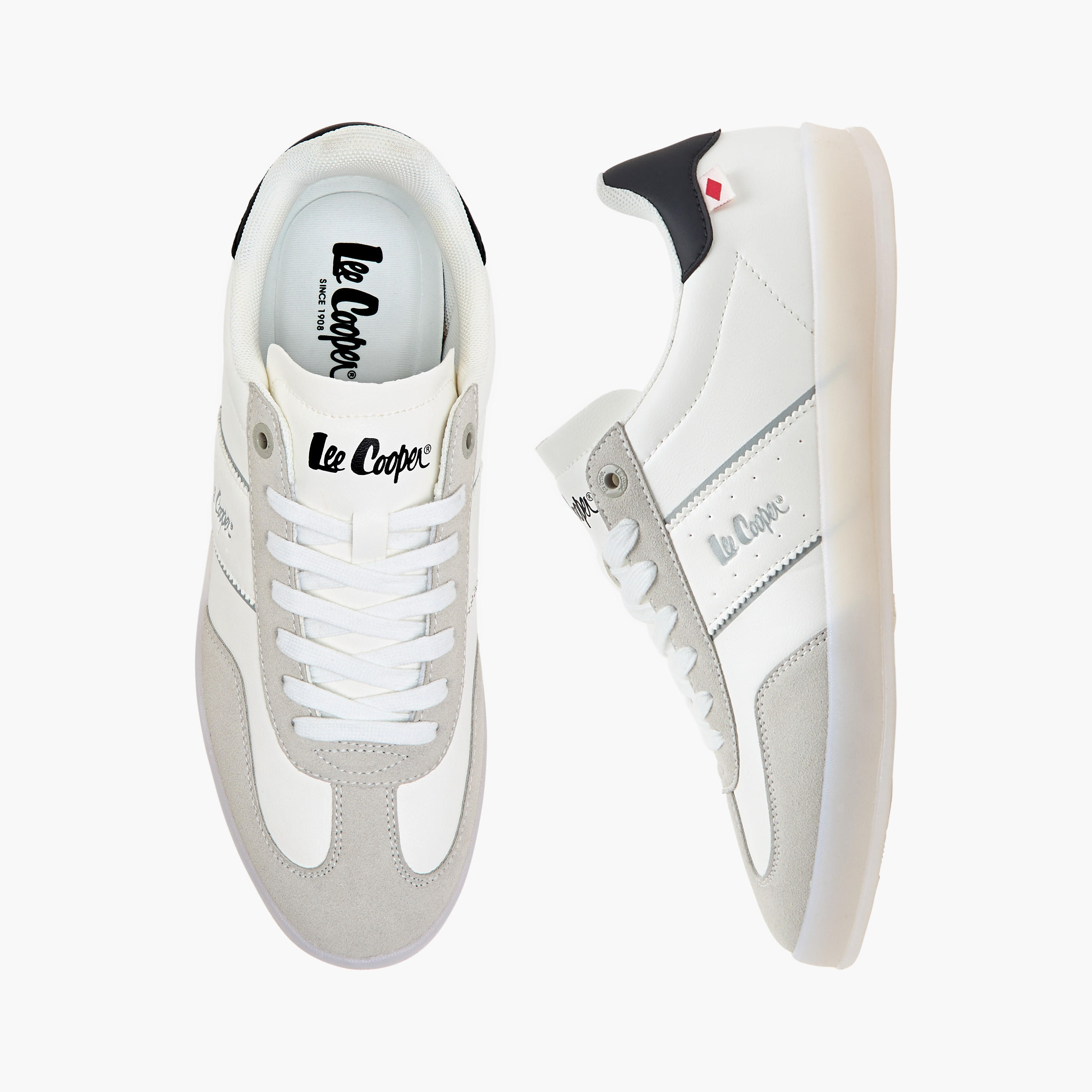 Lee Cooper Men's Panelled Sneakers with Lace-Up Closure-men-shoes-sneakers-image-1