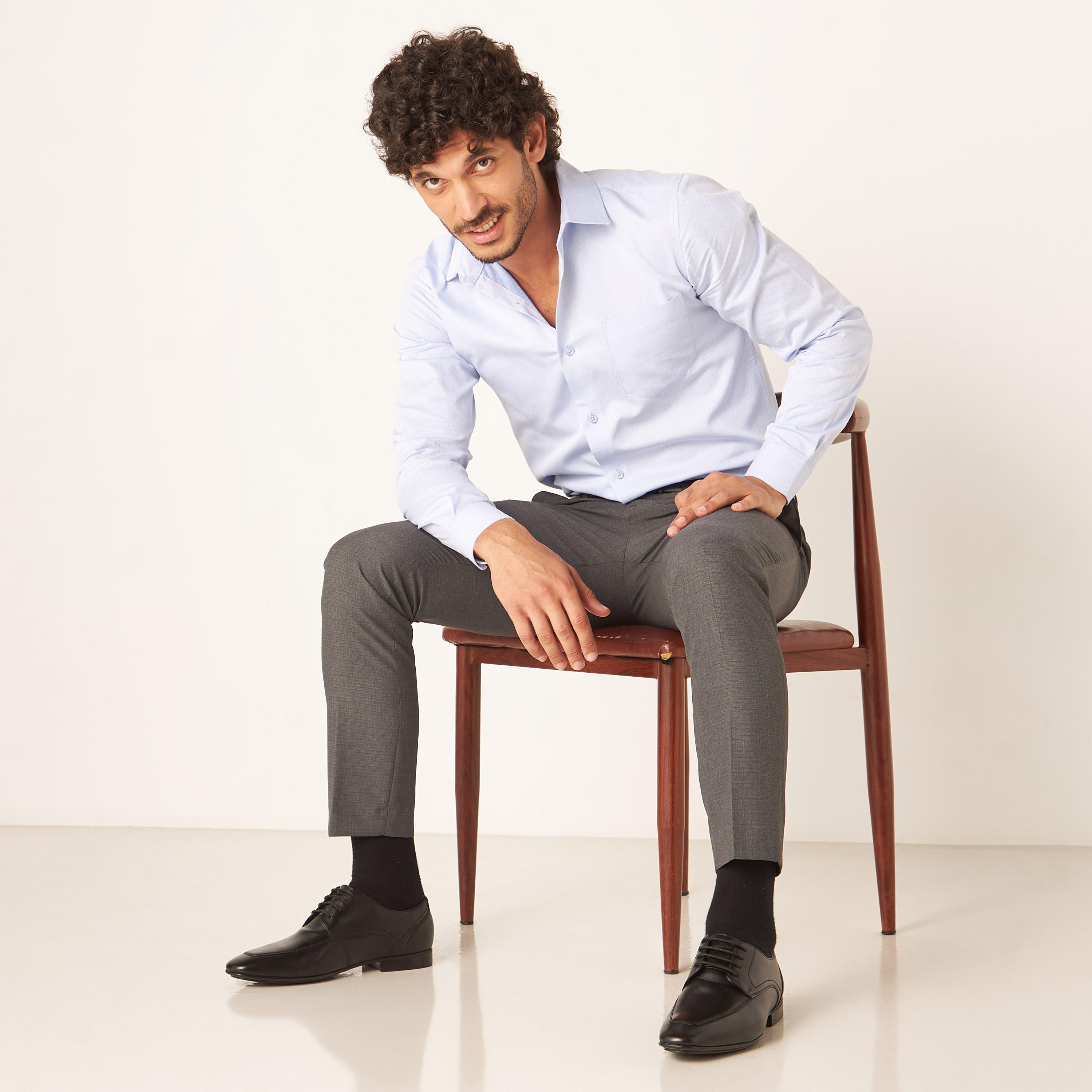 Duchini Men's Leather Derby Shoes with Lace-Up Closure-men-shoes-formalshoes-image-2