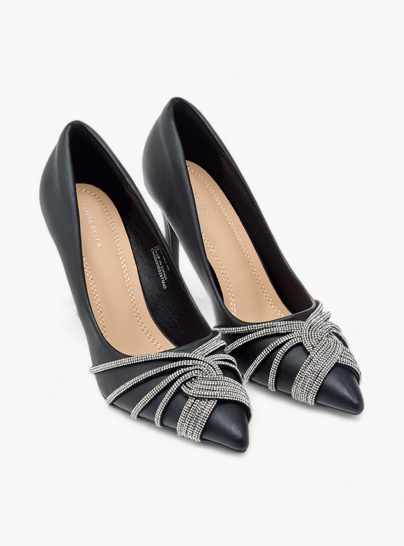 Flora Bella Embellished Slip-On Pumps with Stiletto Heels-women-shoes-heels-image-1