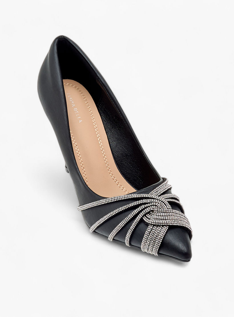 Flora Bella Embellished Slip-On Pumps with Stiletto Heels-women-shoes-heels-image-2