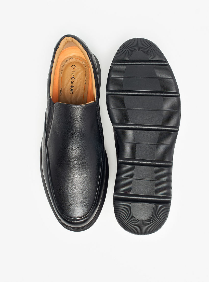 Le Confort Leather Solid Slip-On Loafers-men-shoes-formalshoes-image-4