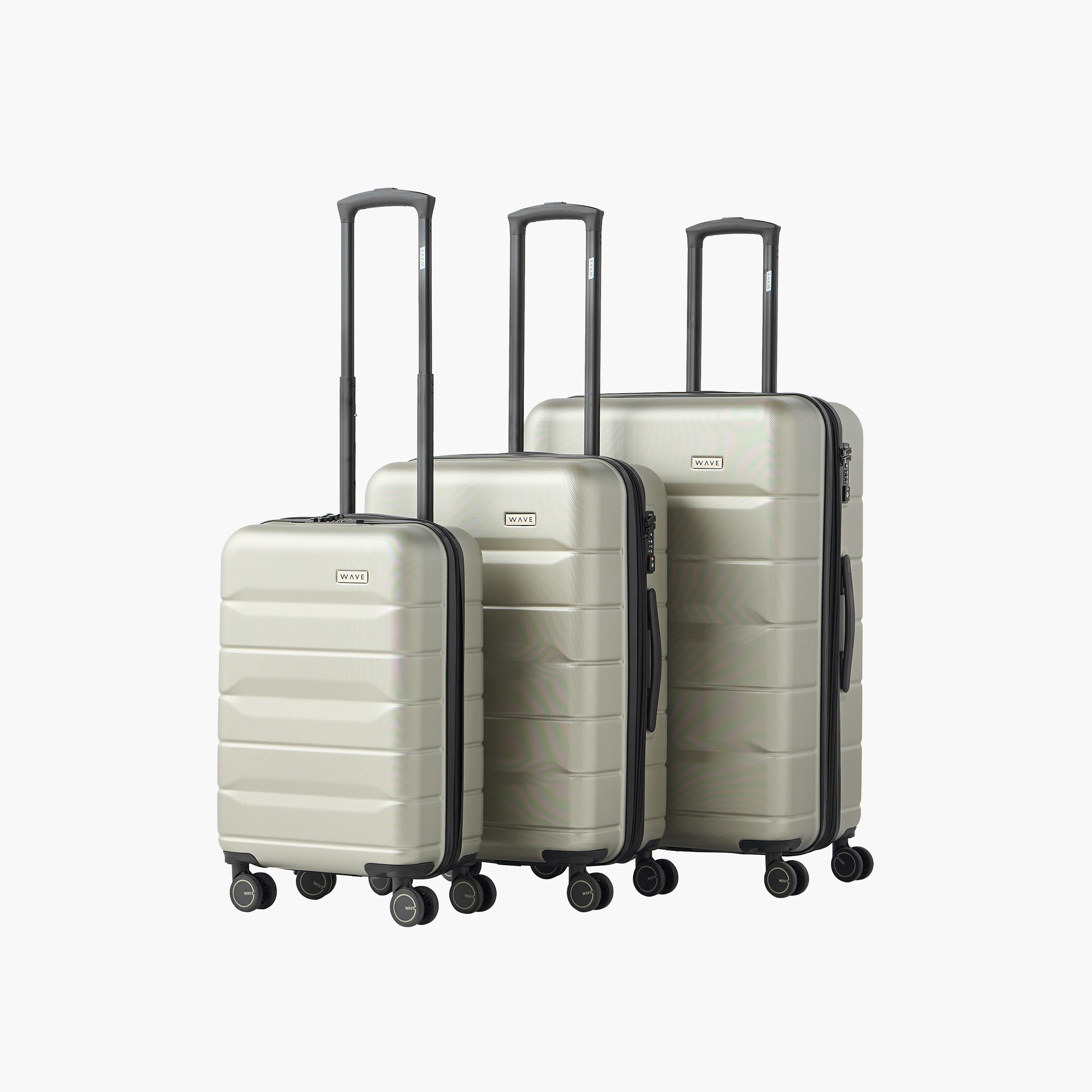 WAVE 3-Piece Hardcase Trolley Bag Set with Retractable Handle-travel-luggagesandbags-luggage-image-1