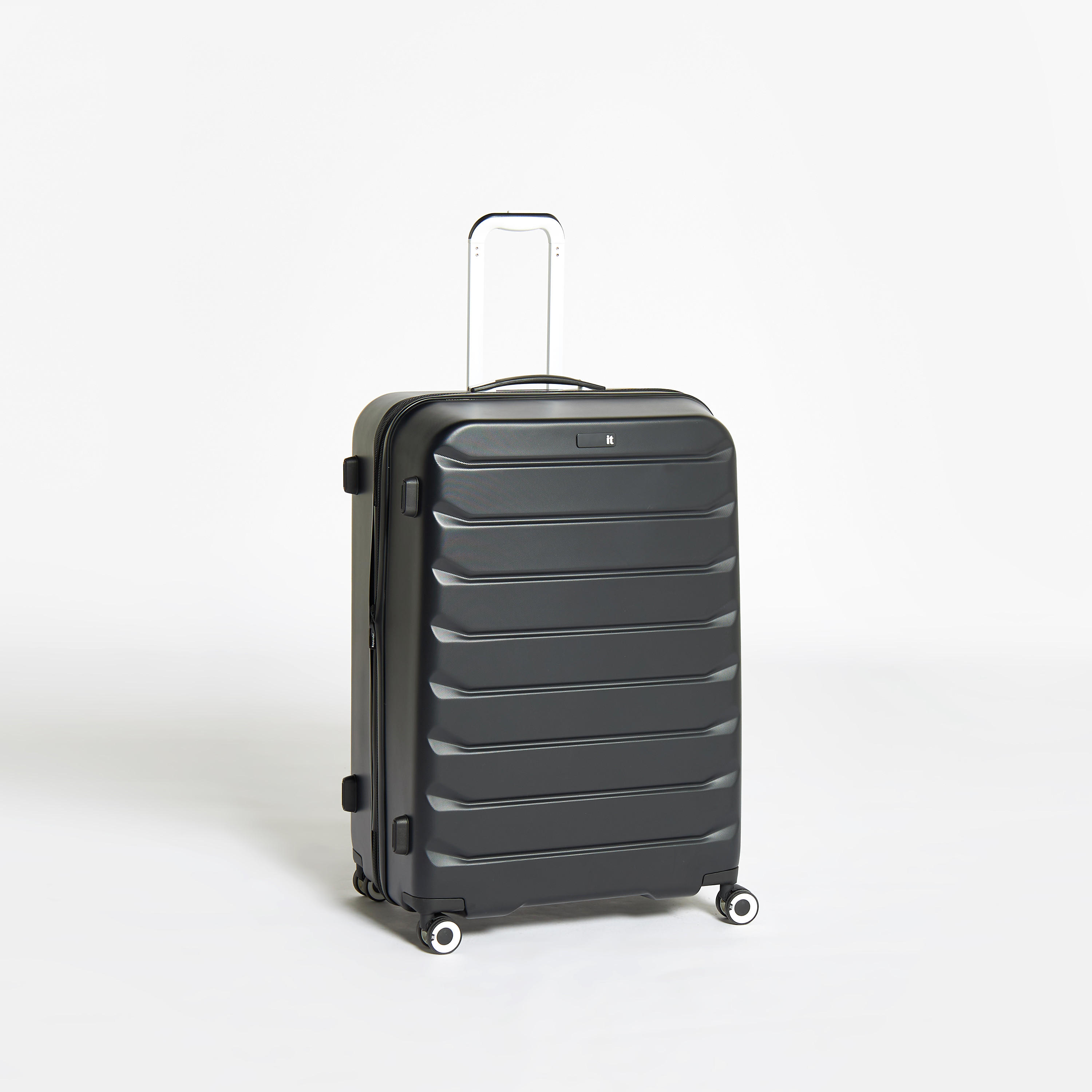 IT Textured Hardcase Luggage Trolley Bag with Retractable Handle and Wheels-travel-luggagesandbags-luggage-image-1