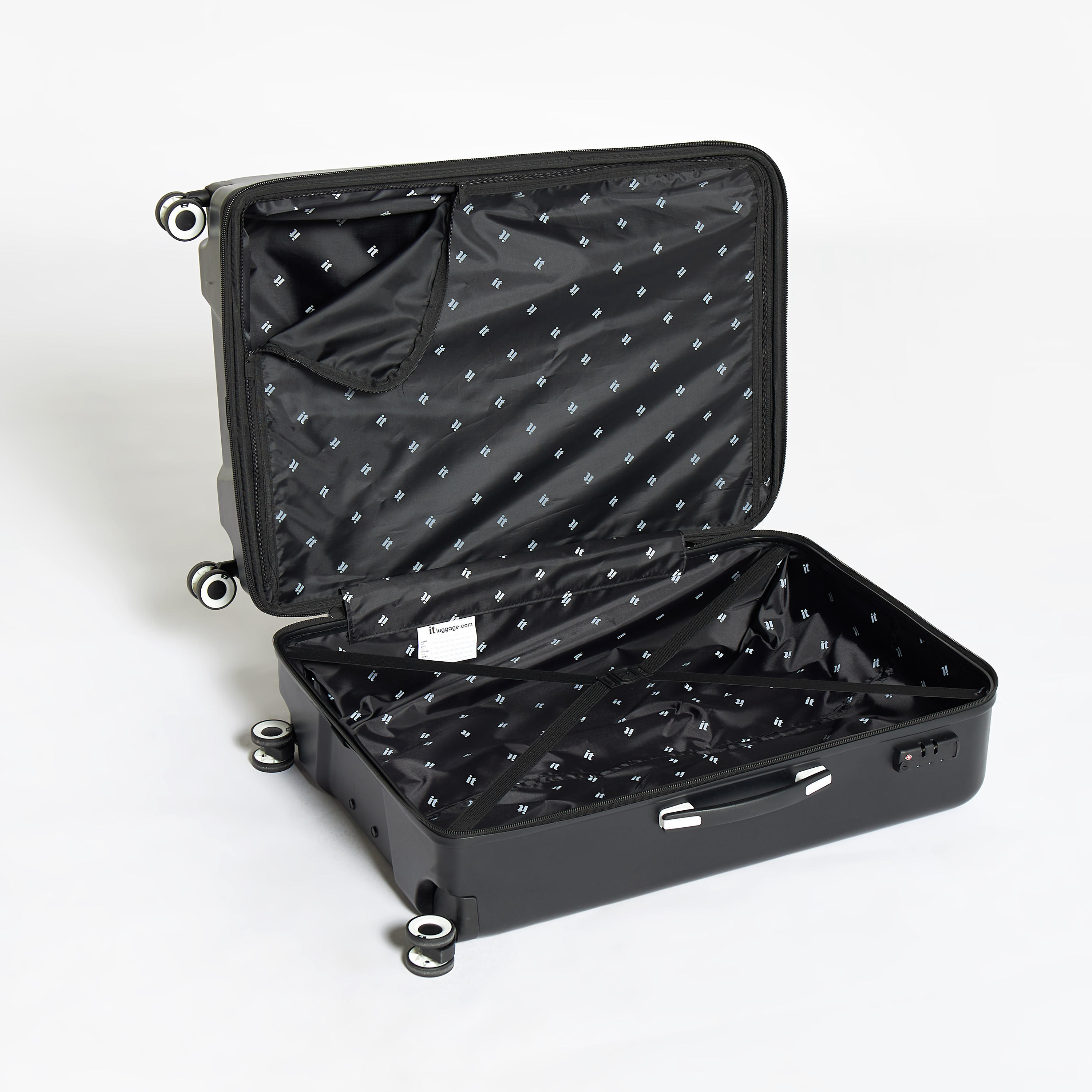 IT Textured Hardcase Luggage Trolley Bag with Retractable Handle and Wheels-travel-luggagesandbags-luggage-image-6