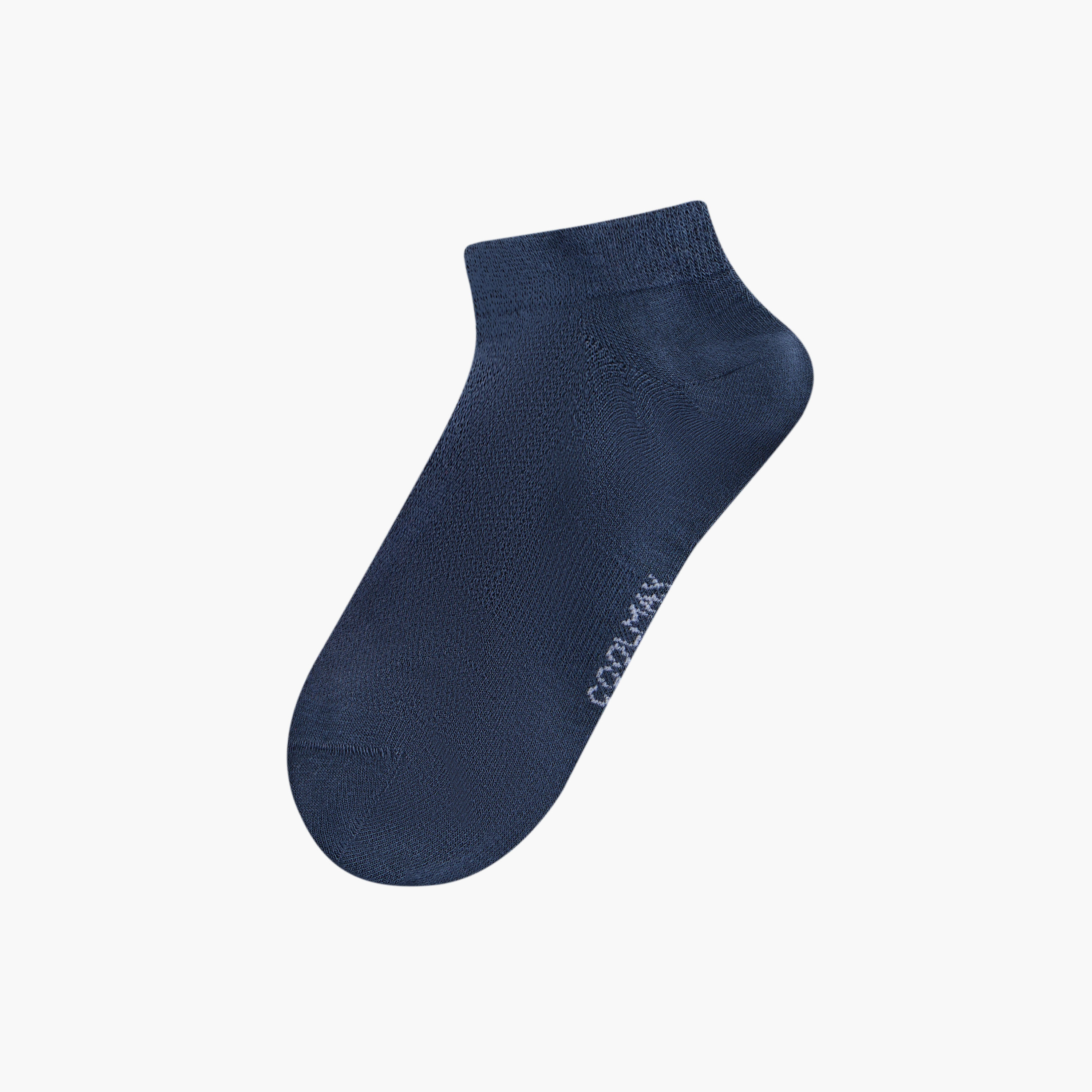 Dash Logo Print Non Terry Ankle Length Socks - Set of 3-women-socksandstockings-image-2