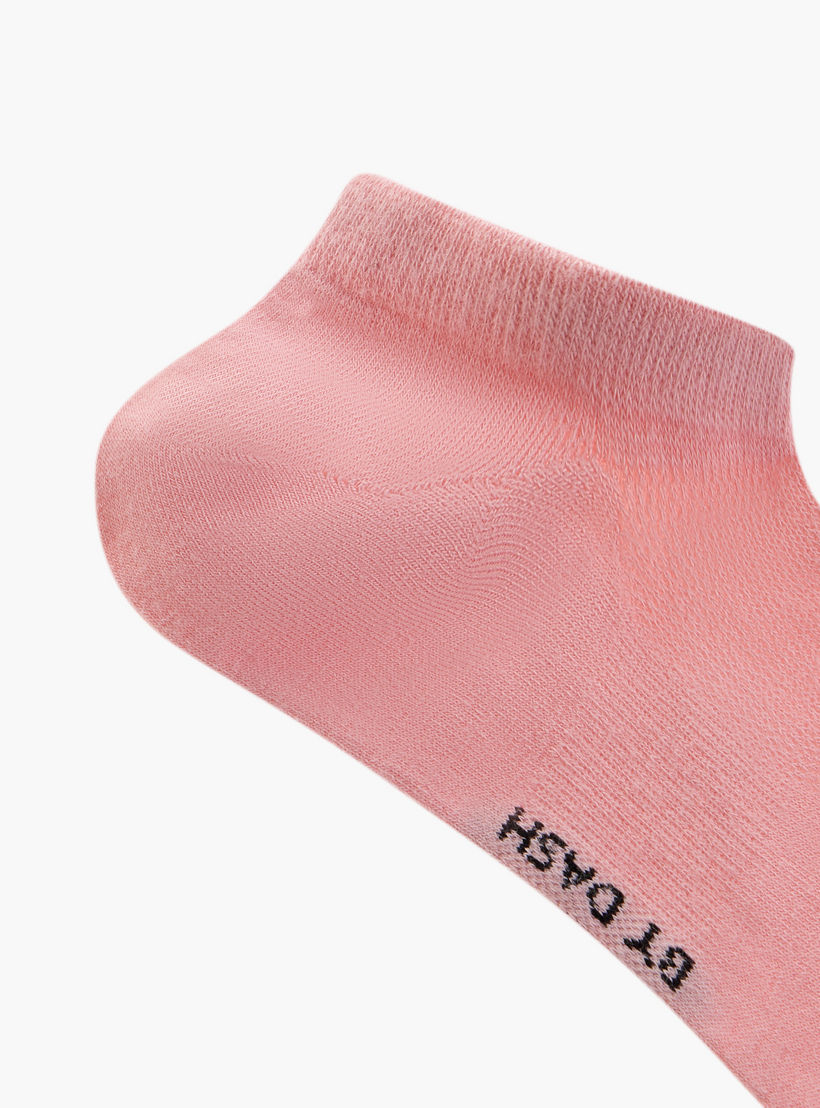 طقم جوارب بطول 3 أزواج الكاحل بطبعات شعار من داش-women-socksandstockings-image-3