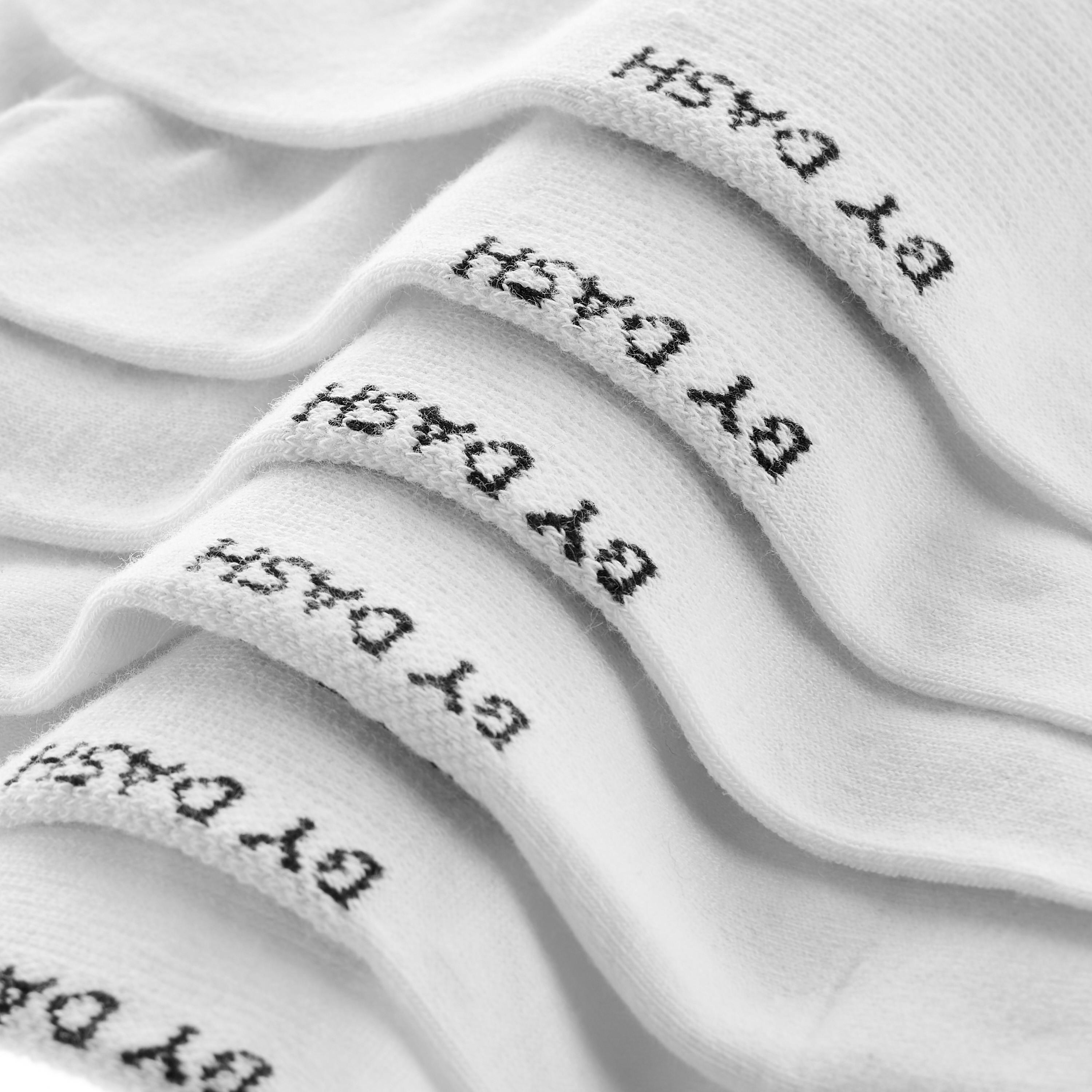 Dash Logo Print Non Terry Ankle Length Socks - Set of 3-women-socksandstockings-image-4