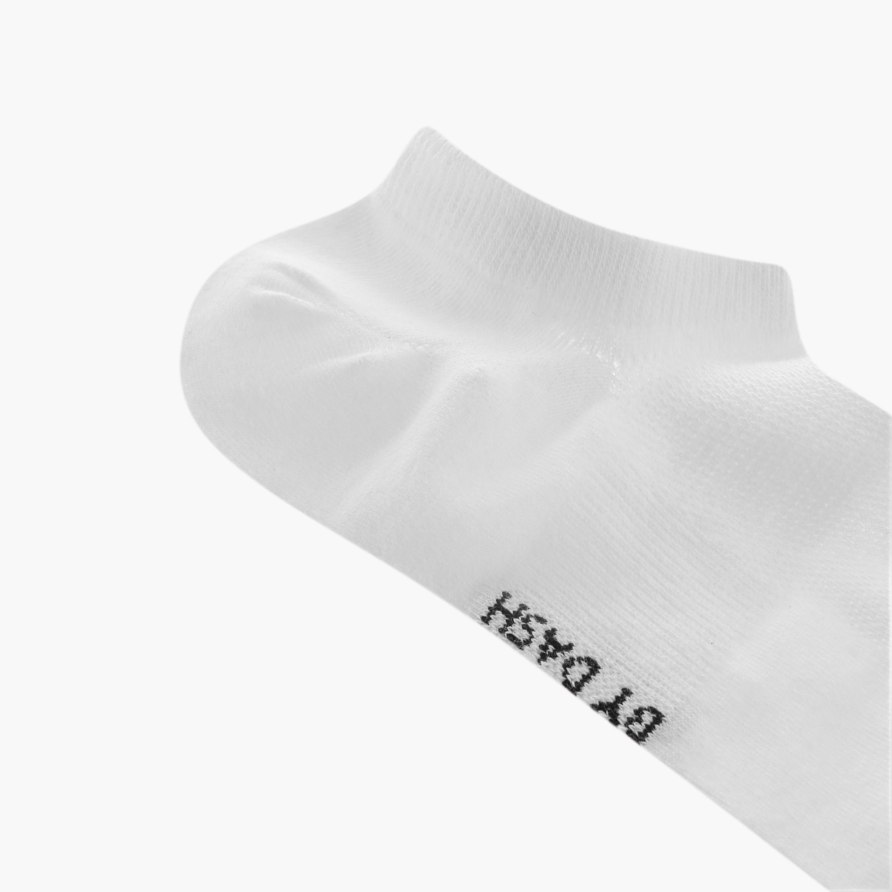 Dash Logo Print Non Terry Ankle Length Socks - Set of 3-women-socksandstockings-image-5