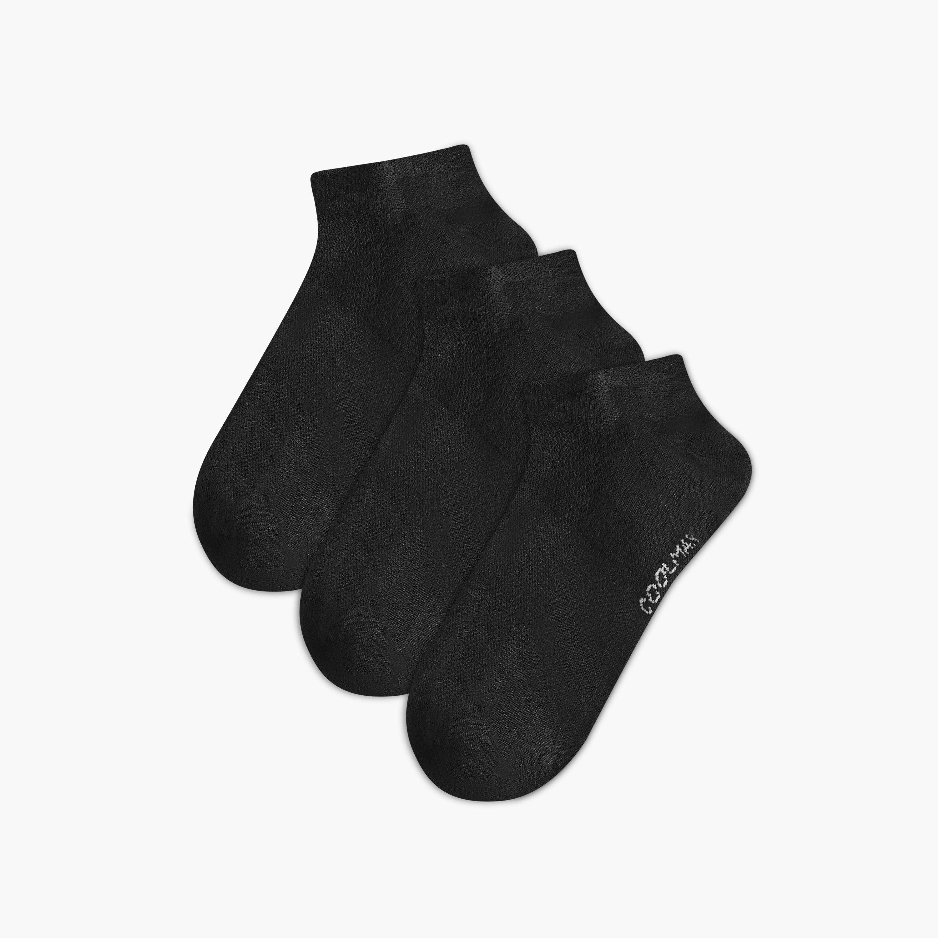 Dash Logo Print Non Terry Ankle Length Socks - Set of 3-men-socks-image-1