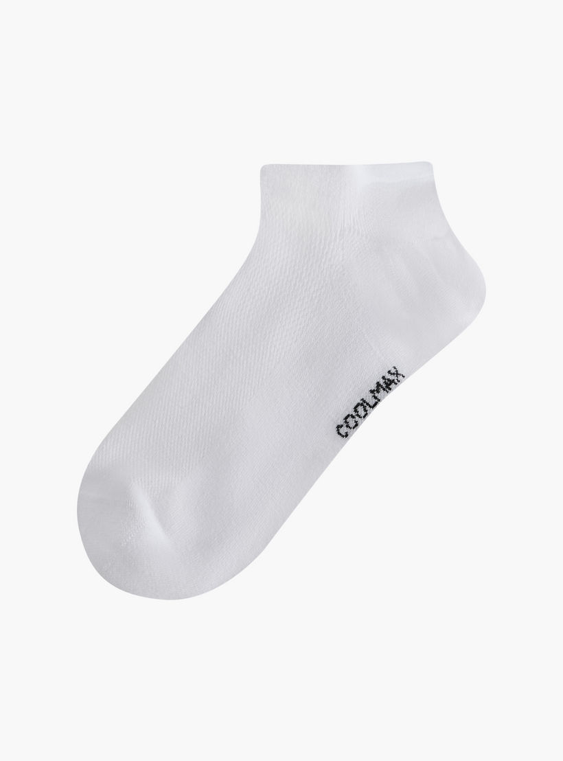 Dash Logo Print Non Terry Ankle Length Socks - Set of 3-men-socks-image-2