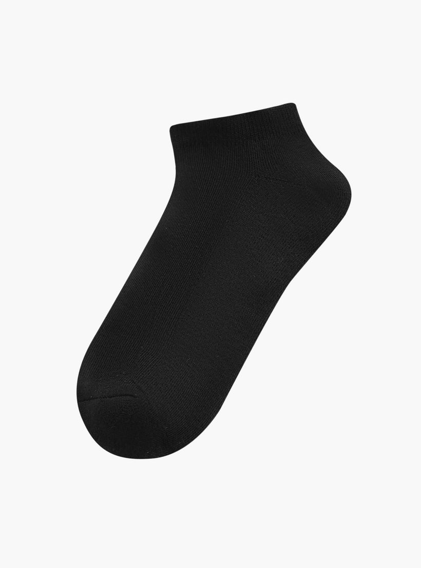 Dash Solid Ankle Length Cushioned Sports Socks - Set of 3-men-socks-image-2