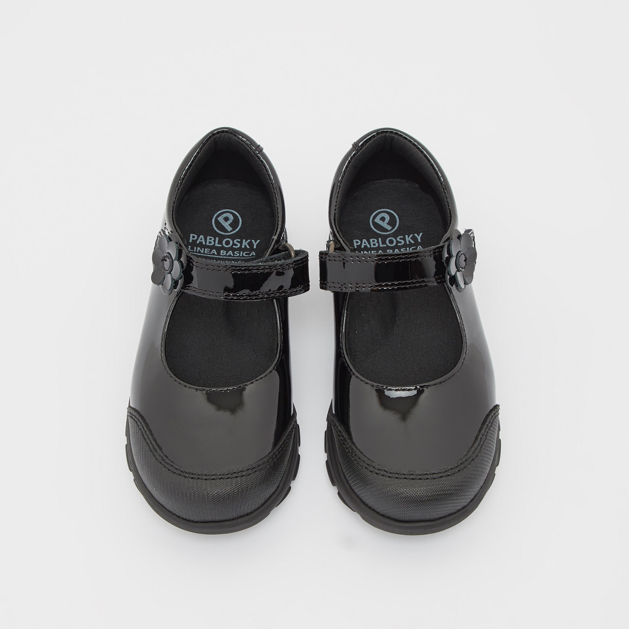 Pablosky Girls' Mary Jane Shoes with Hook and Loop Closure-girls-shoes-schoolshoes-image-2