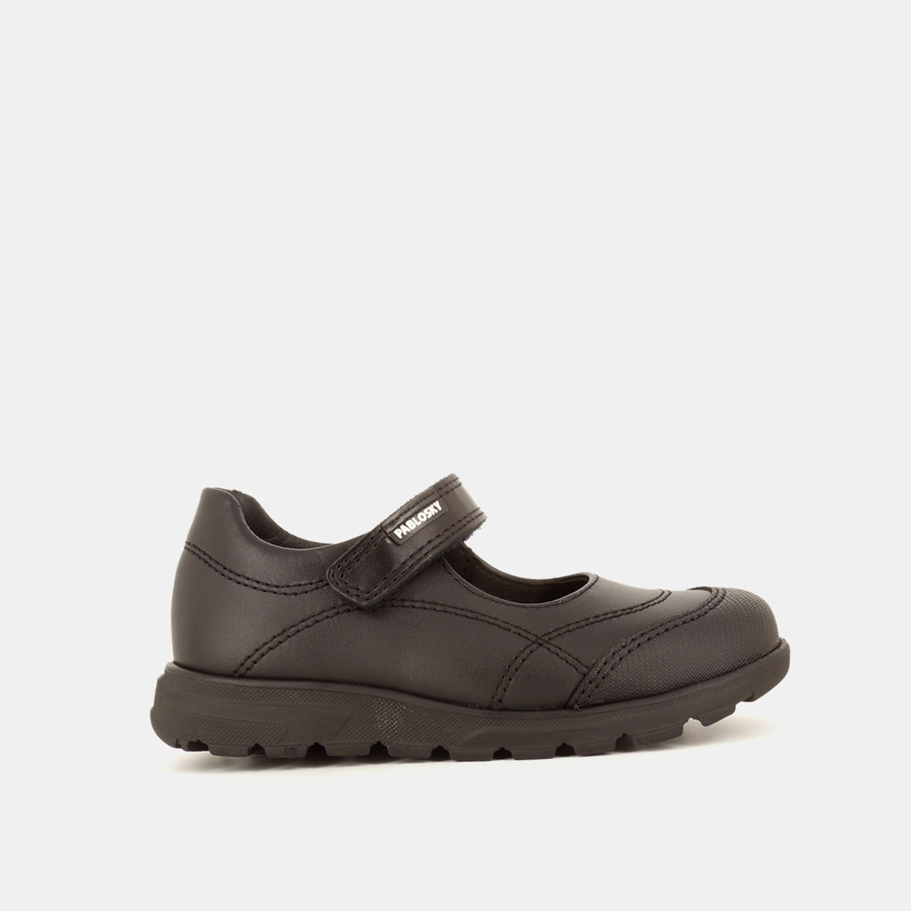 Pablosky Girls' Mary Jane Shoes with Hook and Loop Closure-girls-shoes-schoolshoes-image-1