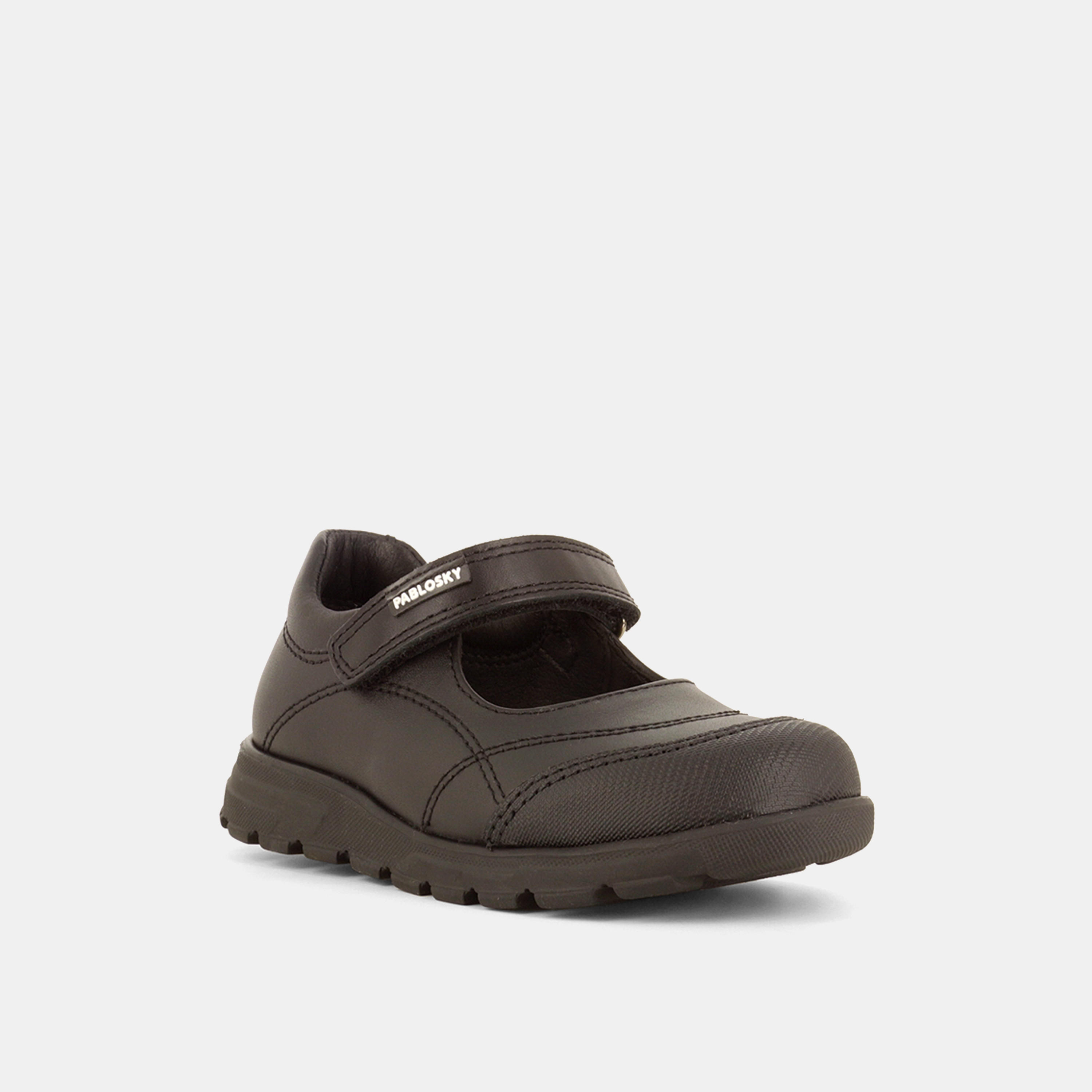 Pablosky Girls' Solid Mary Jane Shoes with Hook and Loop Closure-girls-shoes-schoolshoes-image-6
