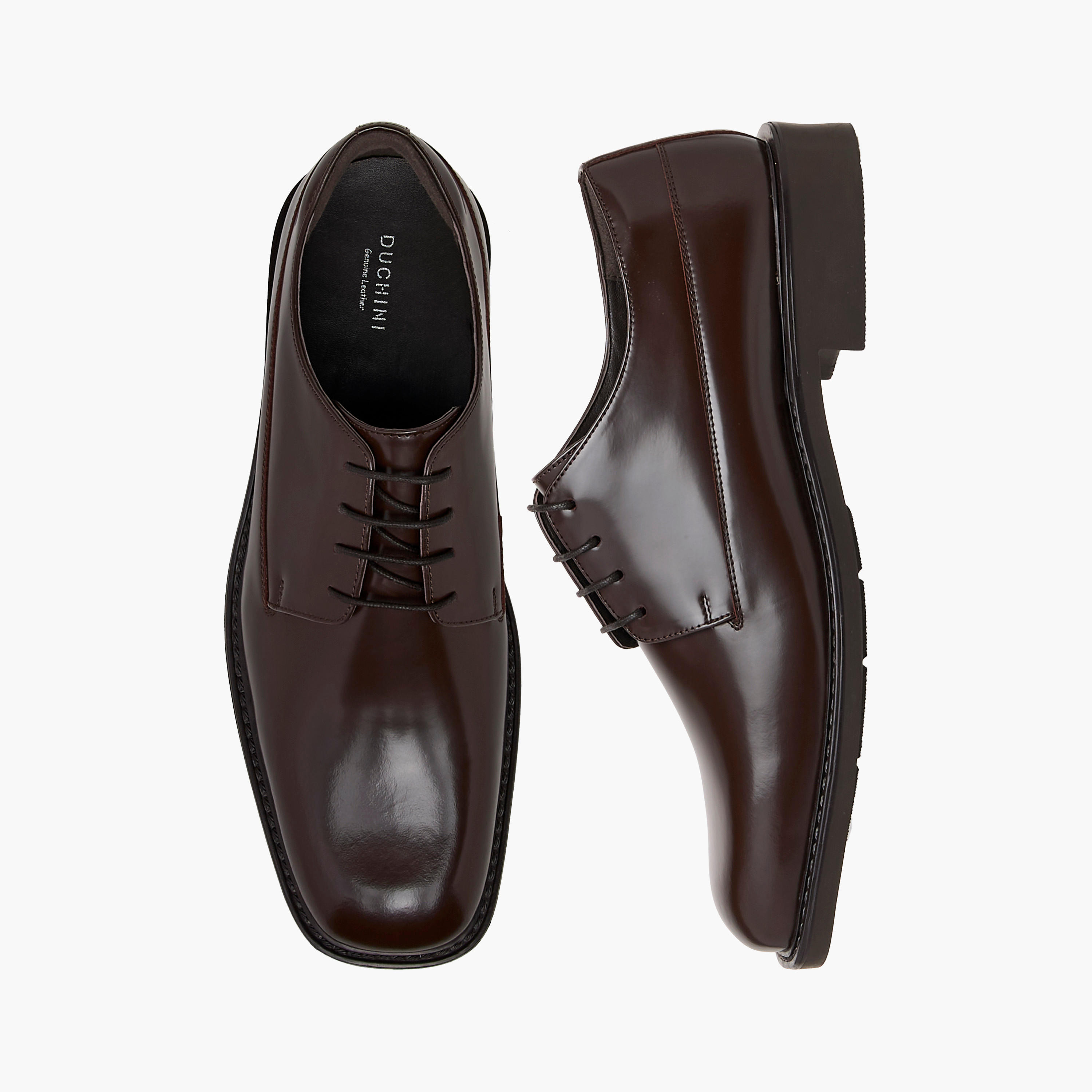 Duchini Men's Leather Solid Lace-Up Derby Shoes-men-shoes-formalshoes-image-1