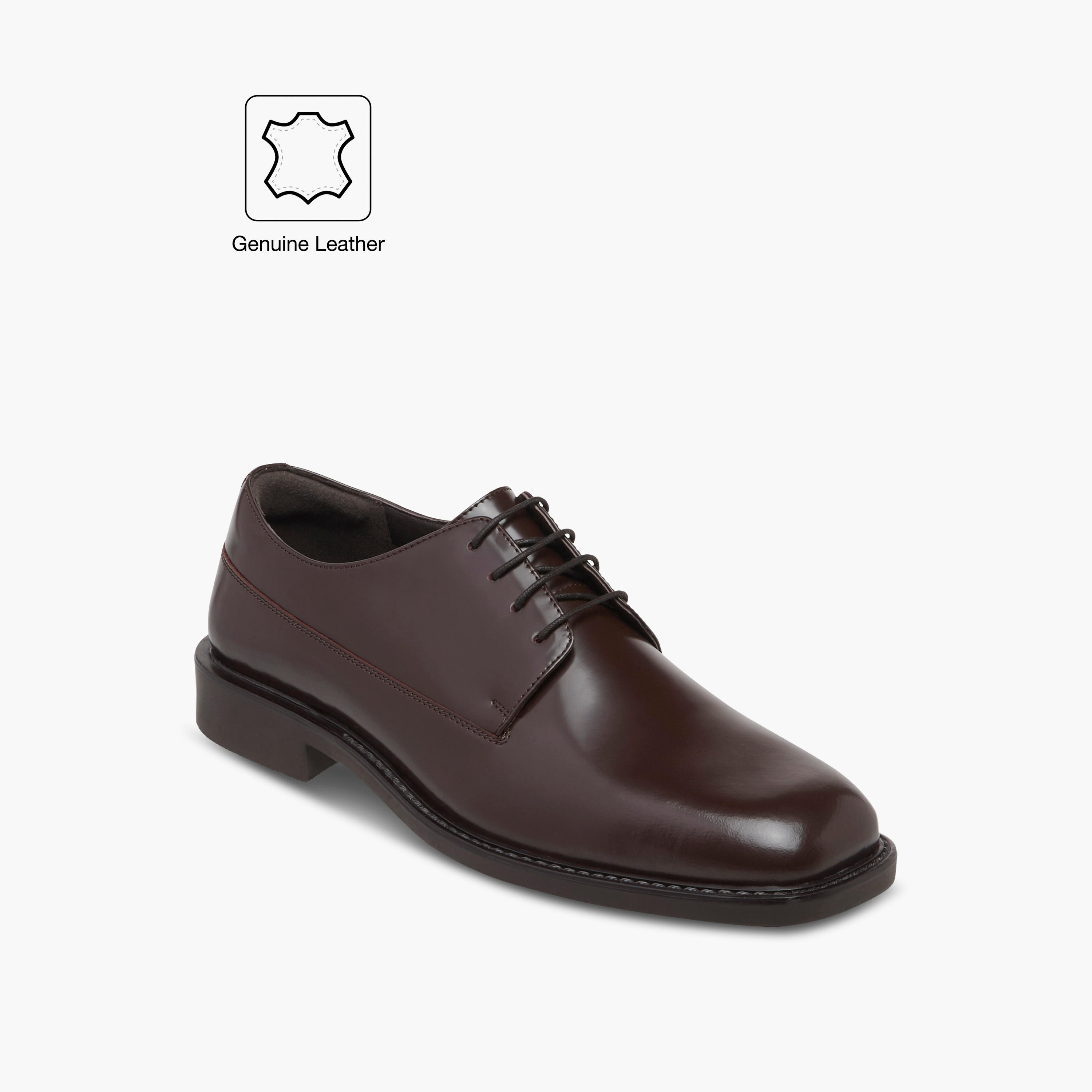 Duchini Men's Leather Solid Lace-Up Derby Shoes-men-shoes-formalshoes-image-2