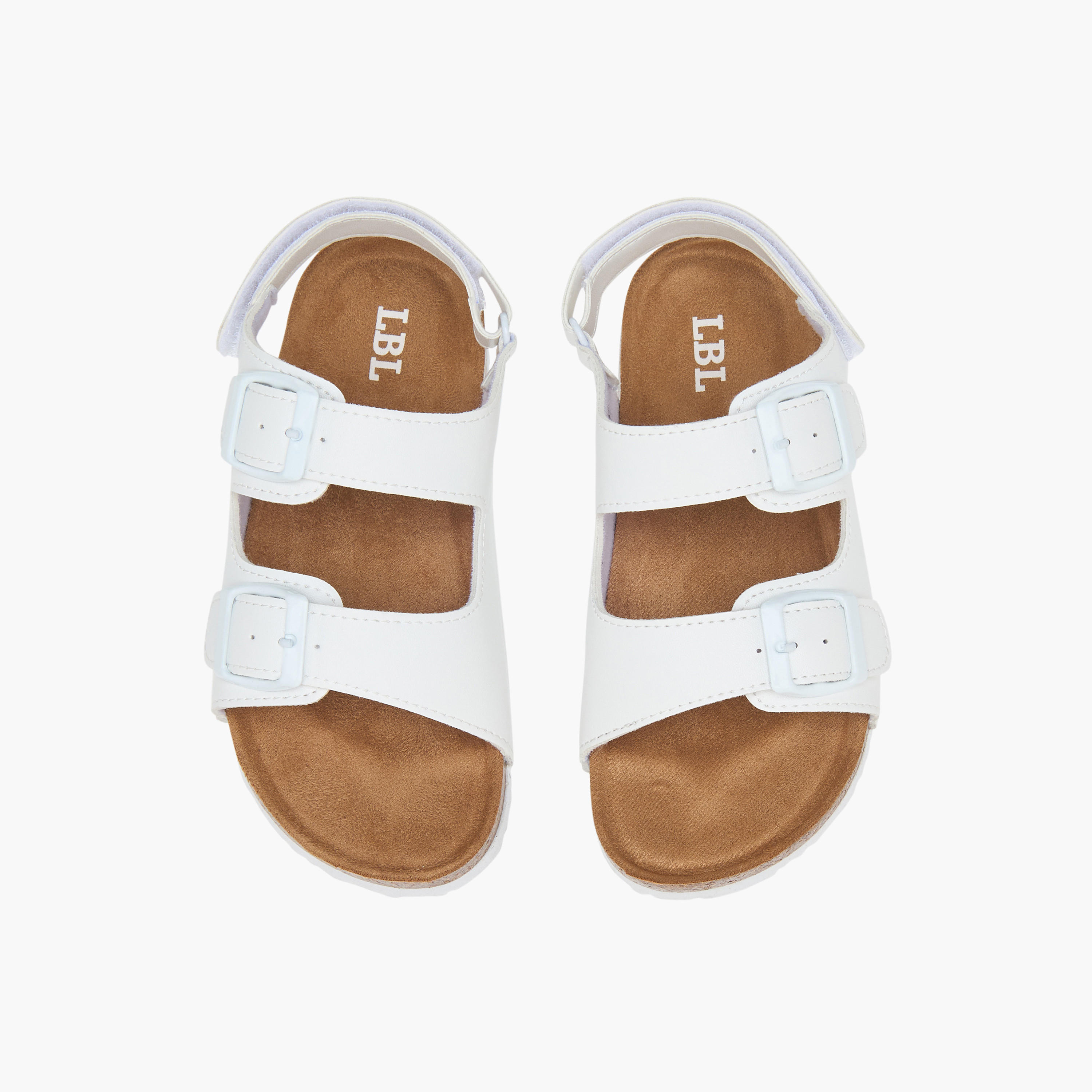 LBL by Shoexpress Solid Sandals with Hook and Loop Closure-boys-shoes-sandals-image-1