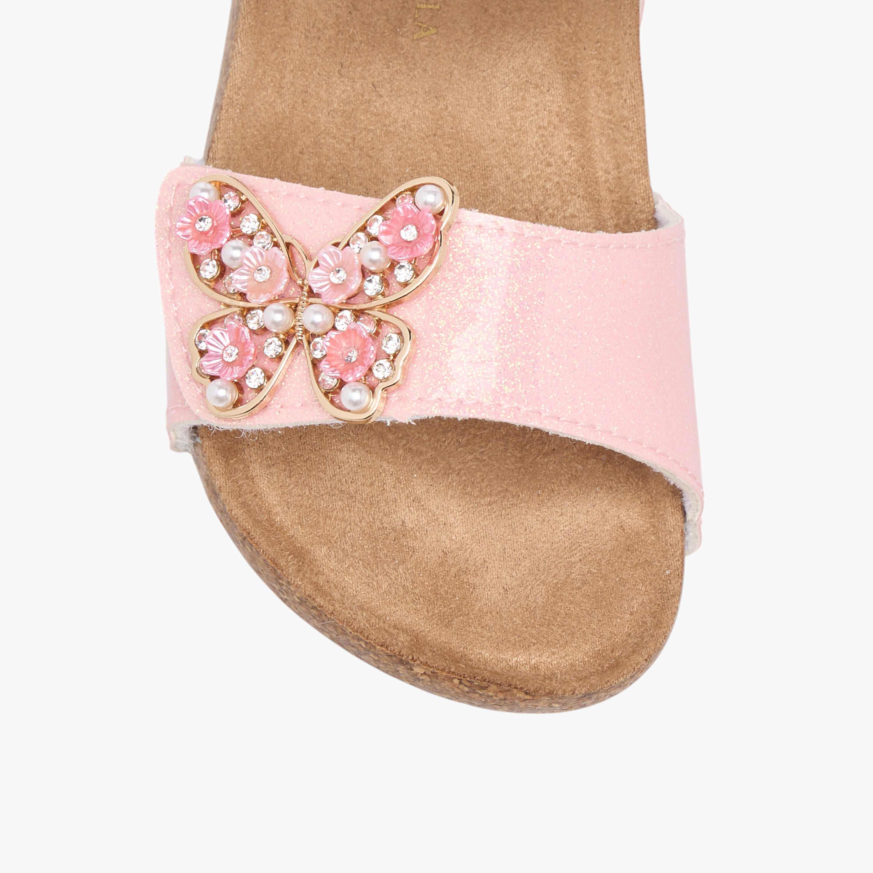 Flora Bella Butterfly Accent Sandals with Hook and Loop Closure-girls-shoes-sandals-image-3