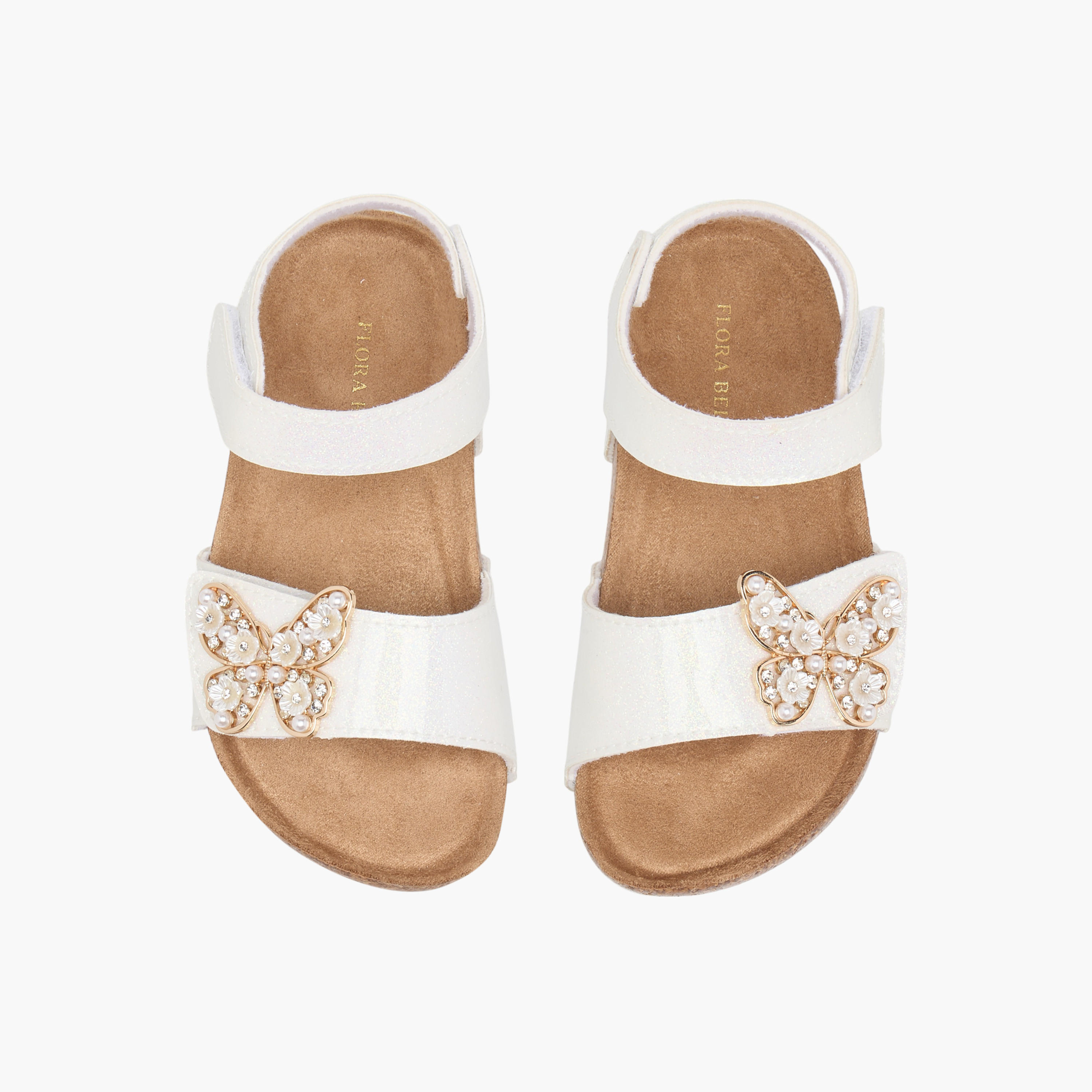 Flora Bella Butterfly Accent Sandals with Hook and Loop Closure-girls-shoes-sandals-image-1