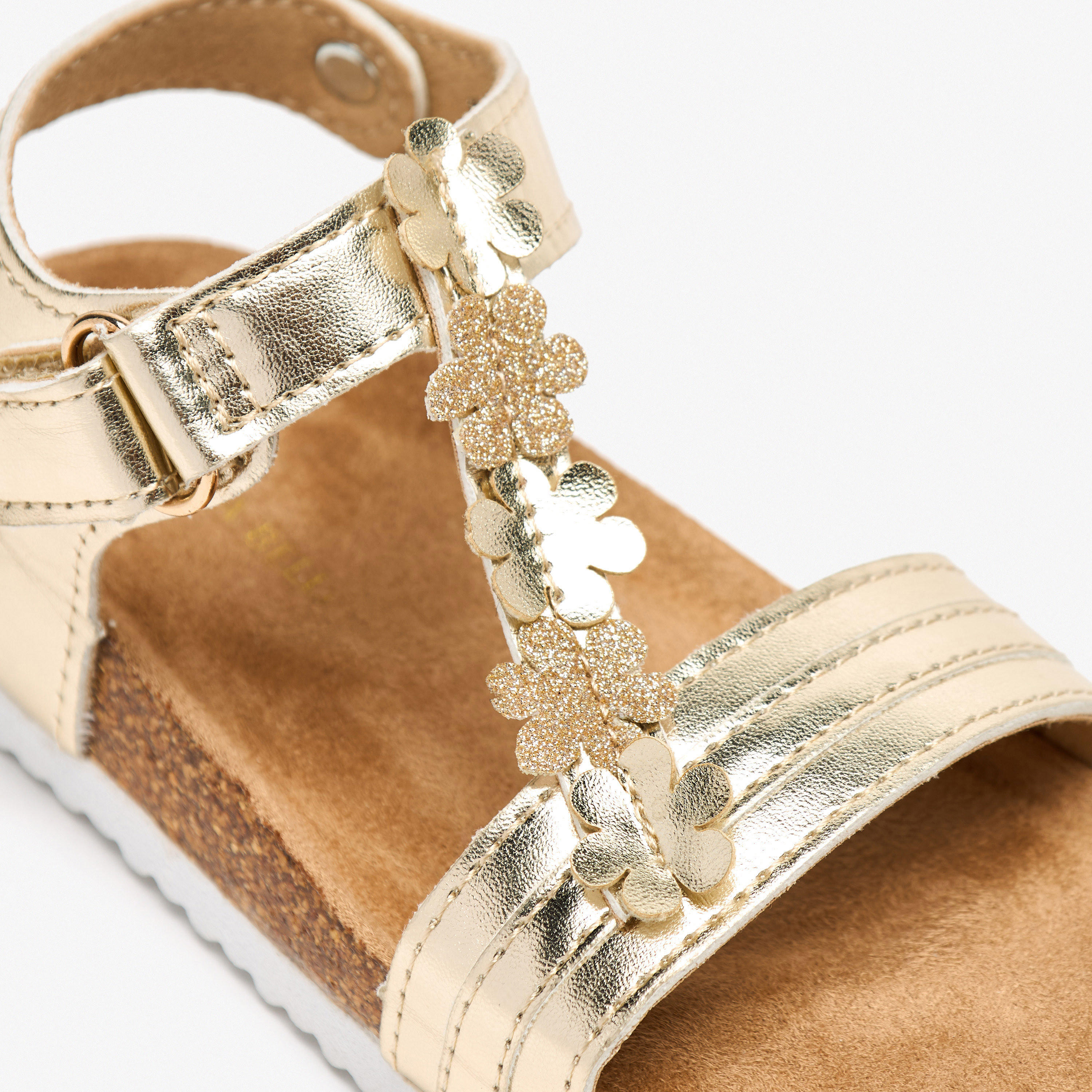 Flora Bella Applique Detail Sandals with Hook and Loop Closure-girls-shoes-sandals-image-5