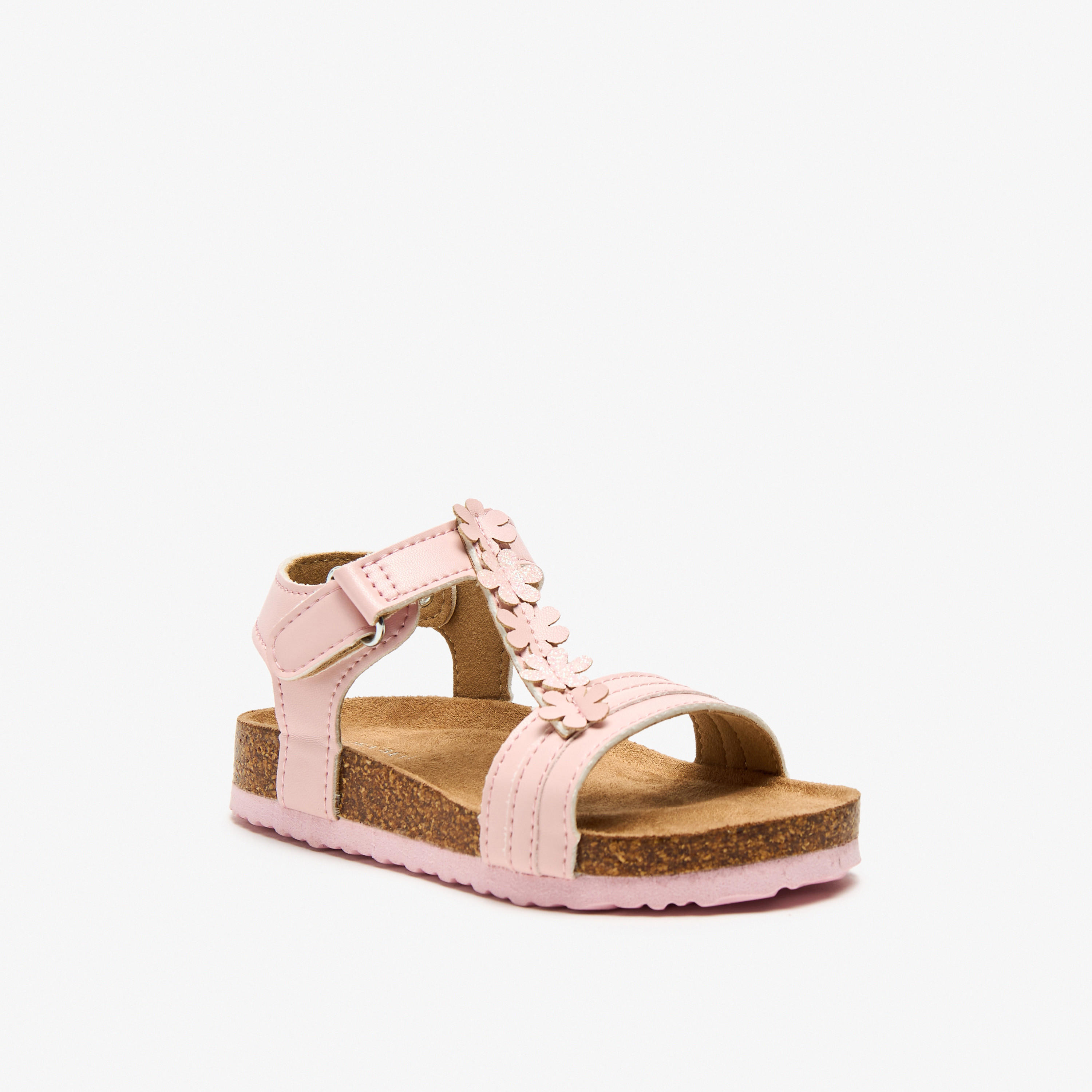 Flora Bella Applique Detail Sandals with Hook and Loop Closure-girls-shoes-sandals-image-6