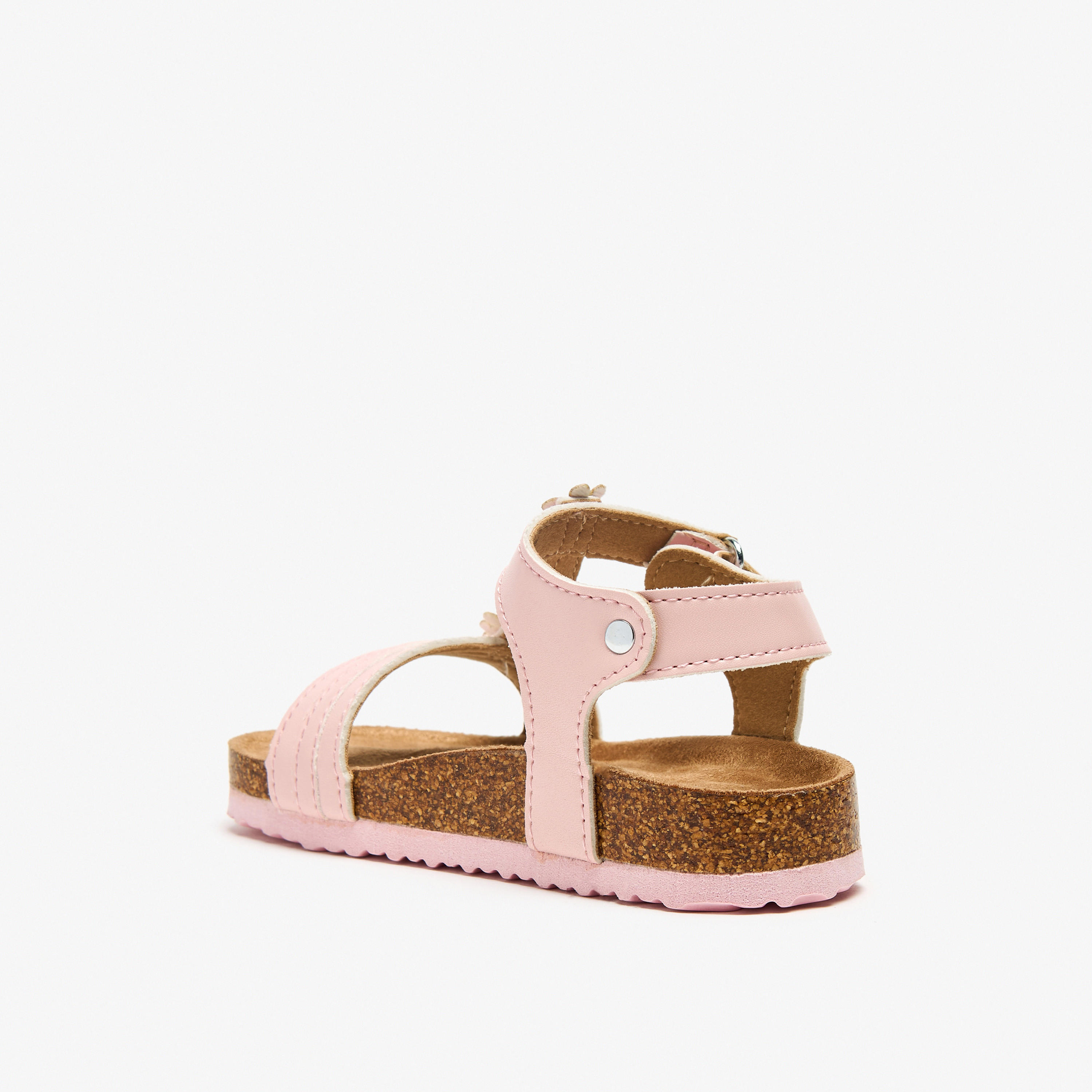 Flora Bella Applique Detail Sandals with Hook and Loop Closure-girls-shoes-sandals-image-7