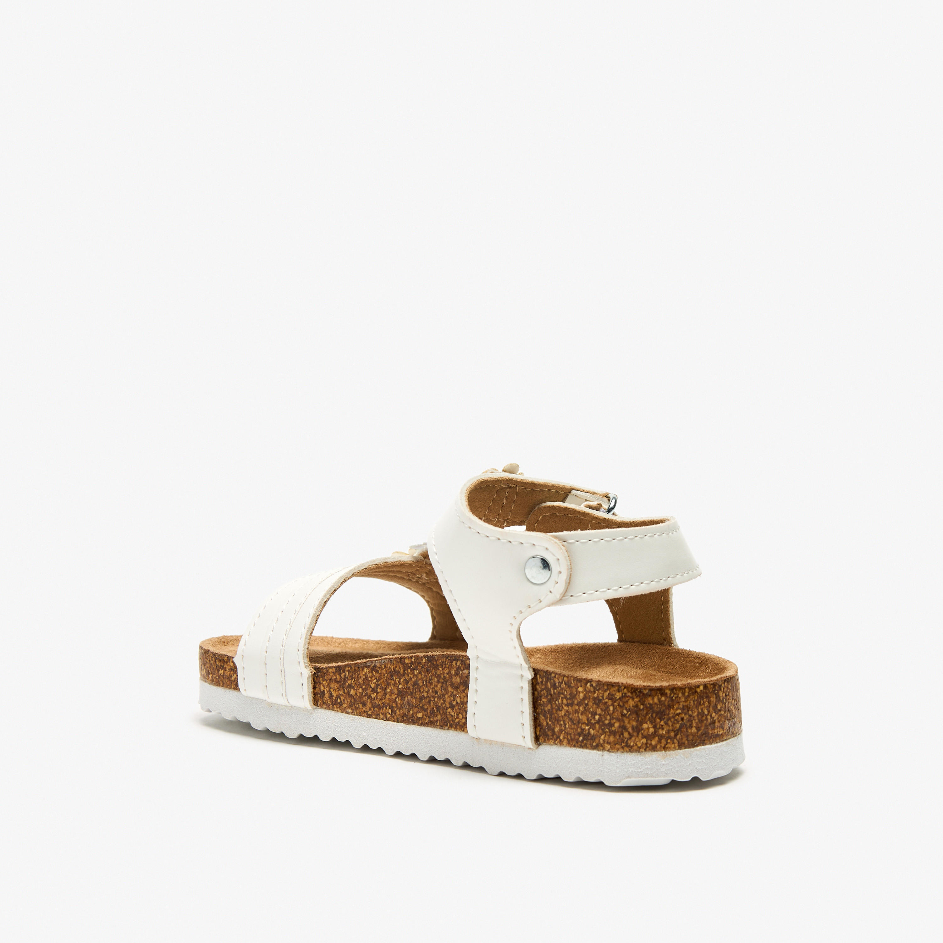 Flora Bella Applique Detail Sandals with Hook and Loop Closure-girls-shoes-sandals-image-2