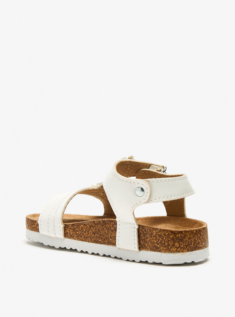 Flora Bella Applique Detail Sandals with Hook and Loop Closure-girls-shoes-sandals-image-2