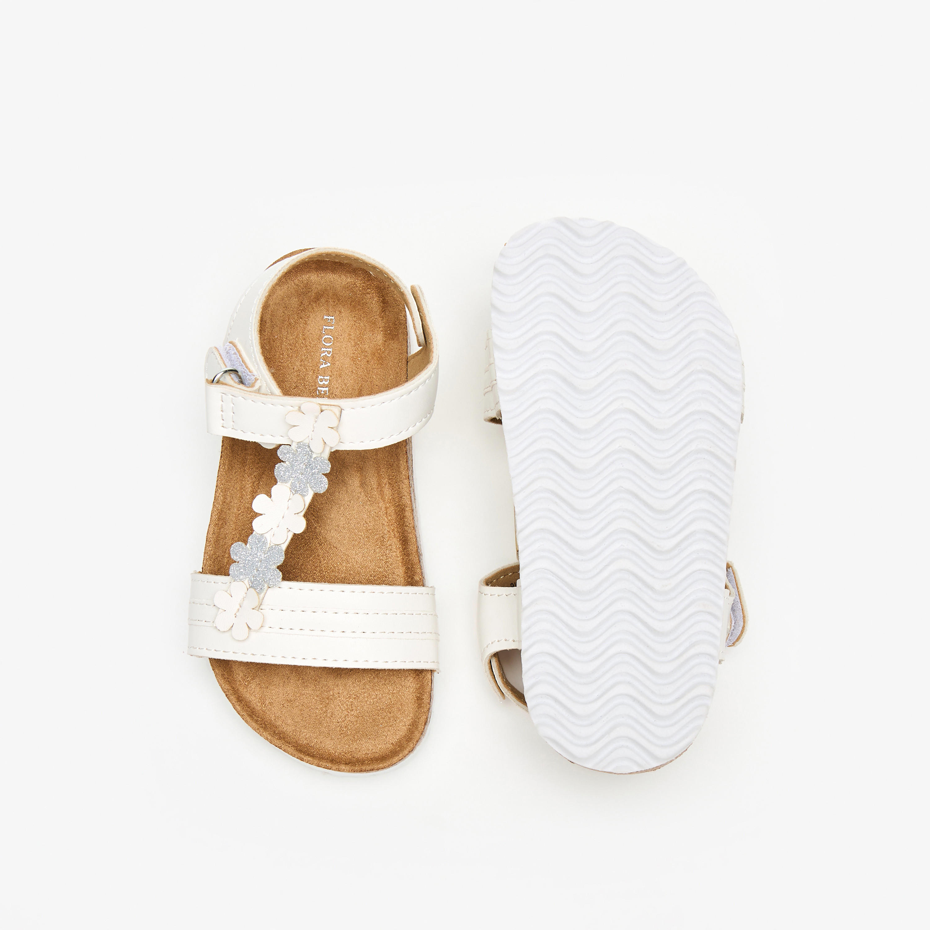 Flora Bella Applique Detail Sandals with Hook and Loop Closure-girls-shoes-sandals-image-14