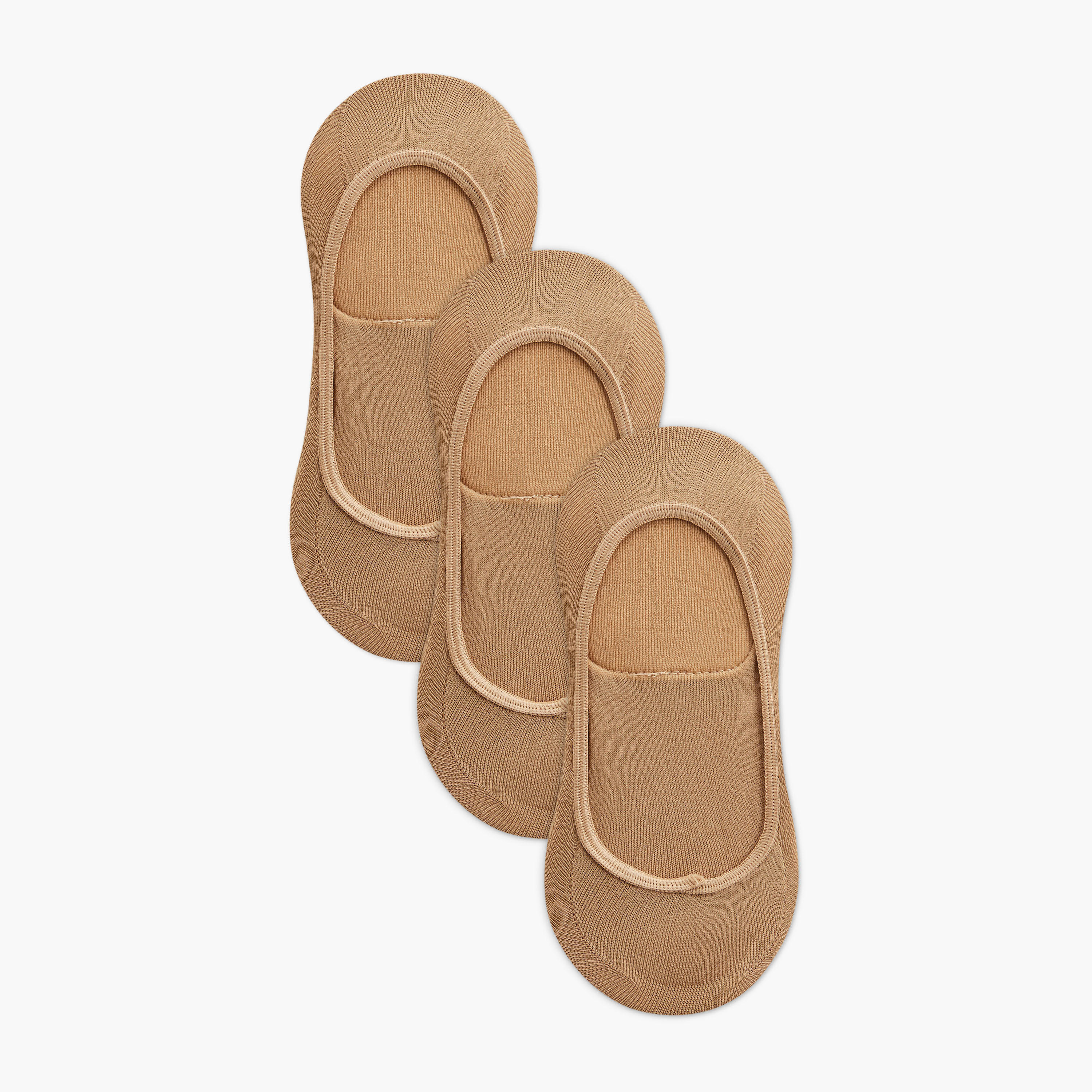 Celeste Solid No Show Cushioned Socks - Set of 3-women-socksandstockings-image-1