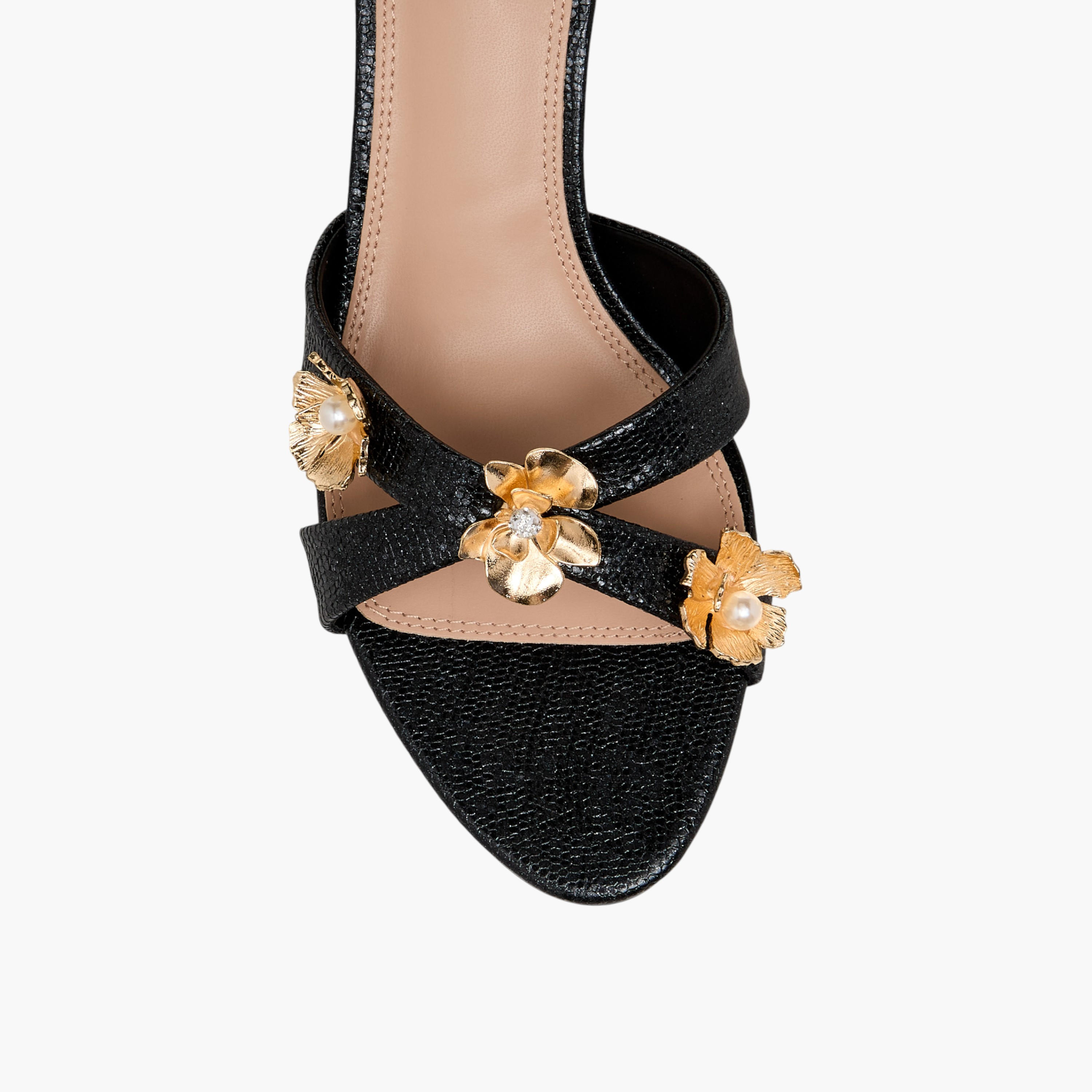 Elle Women Floral Embellished Cross Strap Sandals-women-shoes-sandals-heeled-image-4