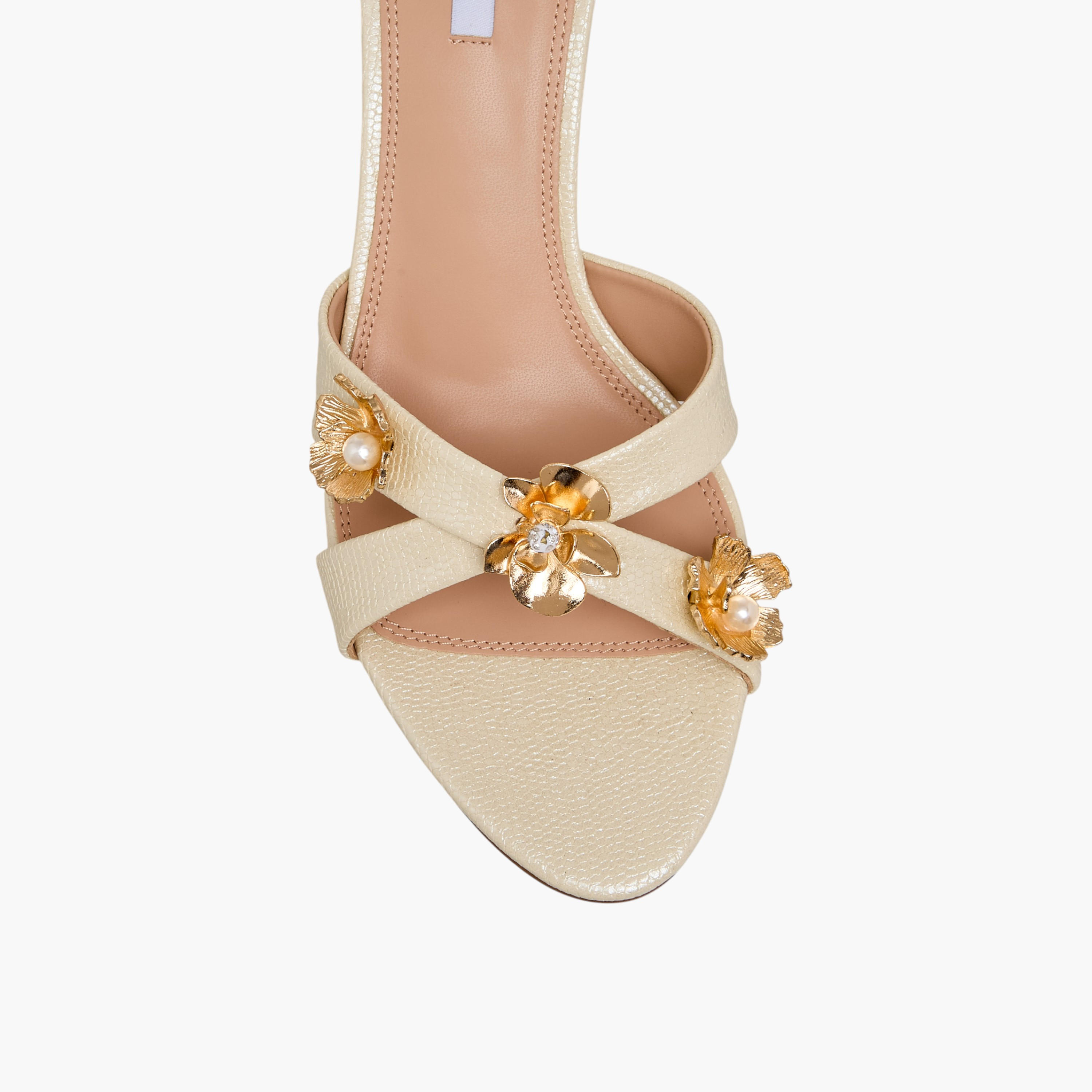 Elle Women Floral Embellished Cross Strap Sandals-women-shoes-sandals-heeled-image-4