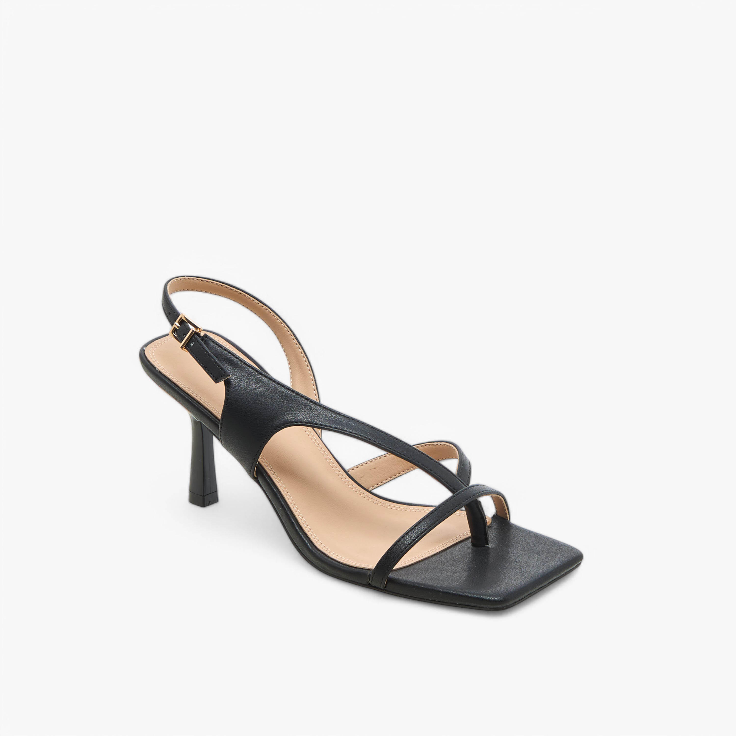 Flora Bella Cross Strap Sandals with Flared Heel and Buckle Closure-women-shoes-sandals-heeled-image-2