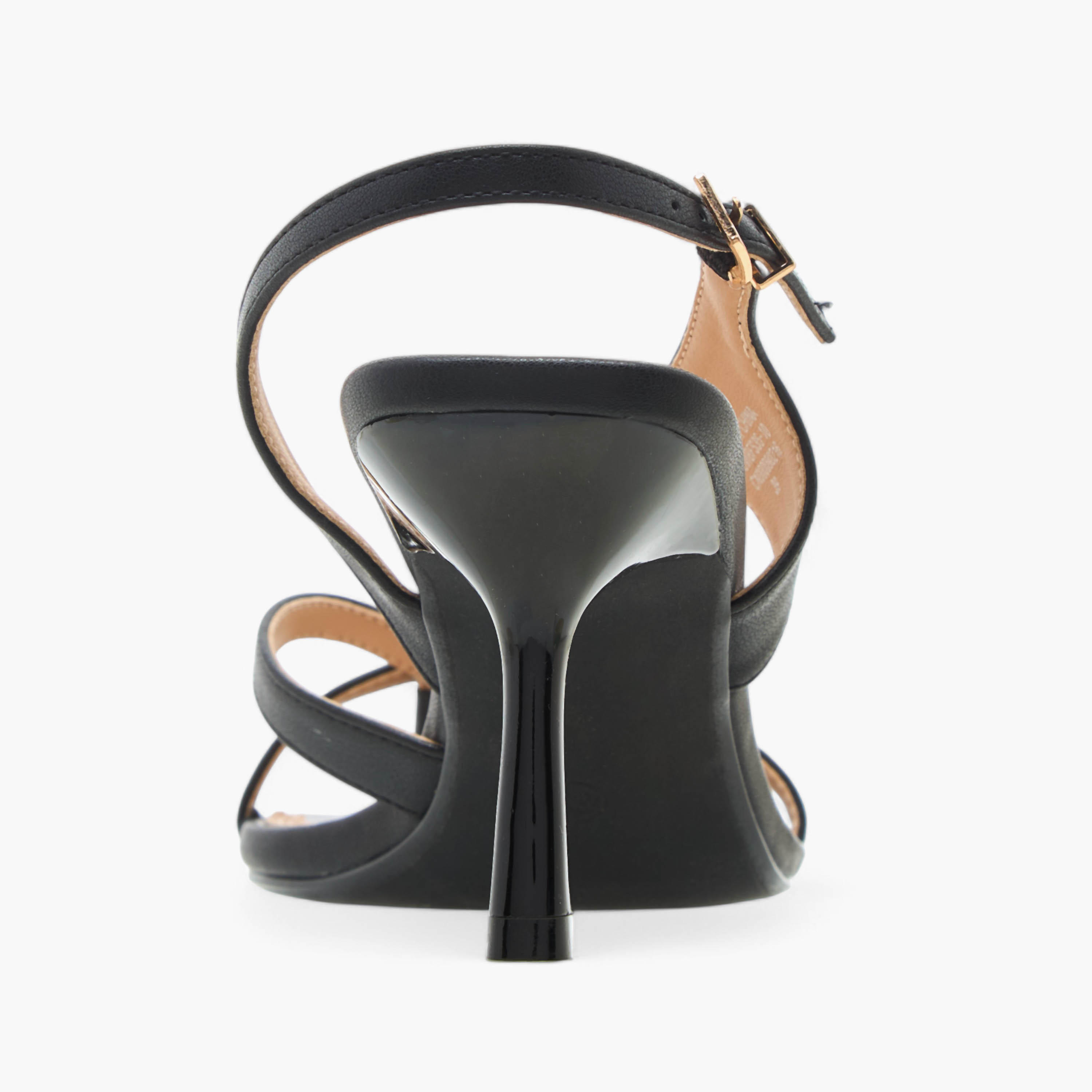 Flora Bella Cross Strap Sandals with Flared Heel and Buckle Closure-women-shoes-sandals-heeled-image-5