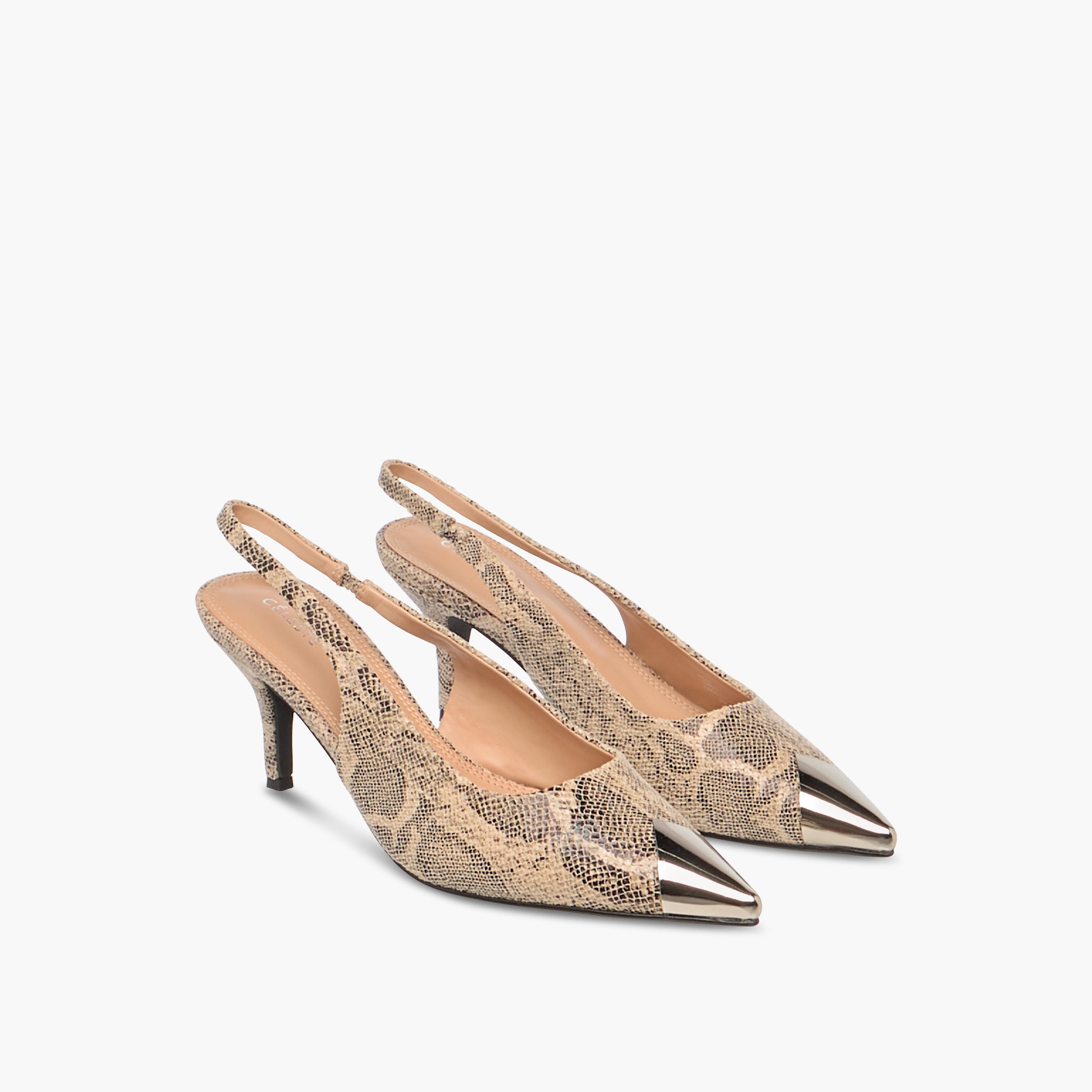 Celeste Women's Animal Print Slingback Shoes with Stiletto Heels-women-shoes-heels-image-1