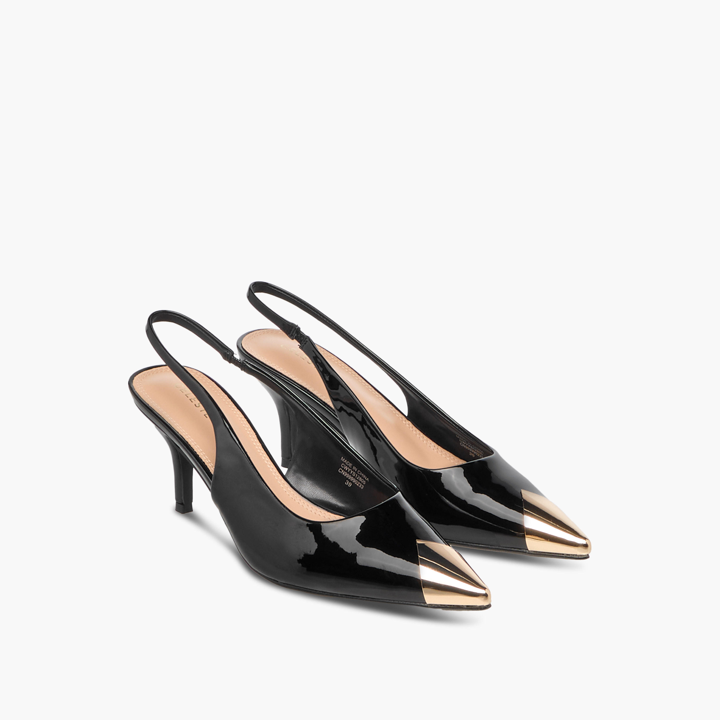Celeste Women's Solid Pointed Toe Slingback Shoes with Stiletto Heels-women-shoes-heels-image-1
