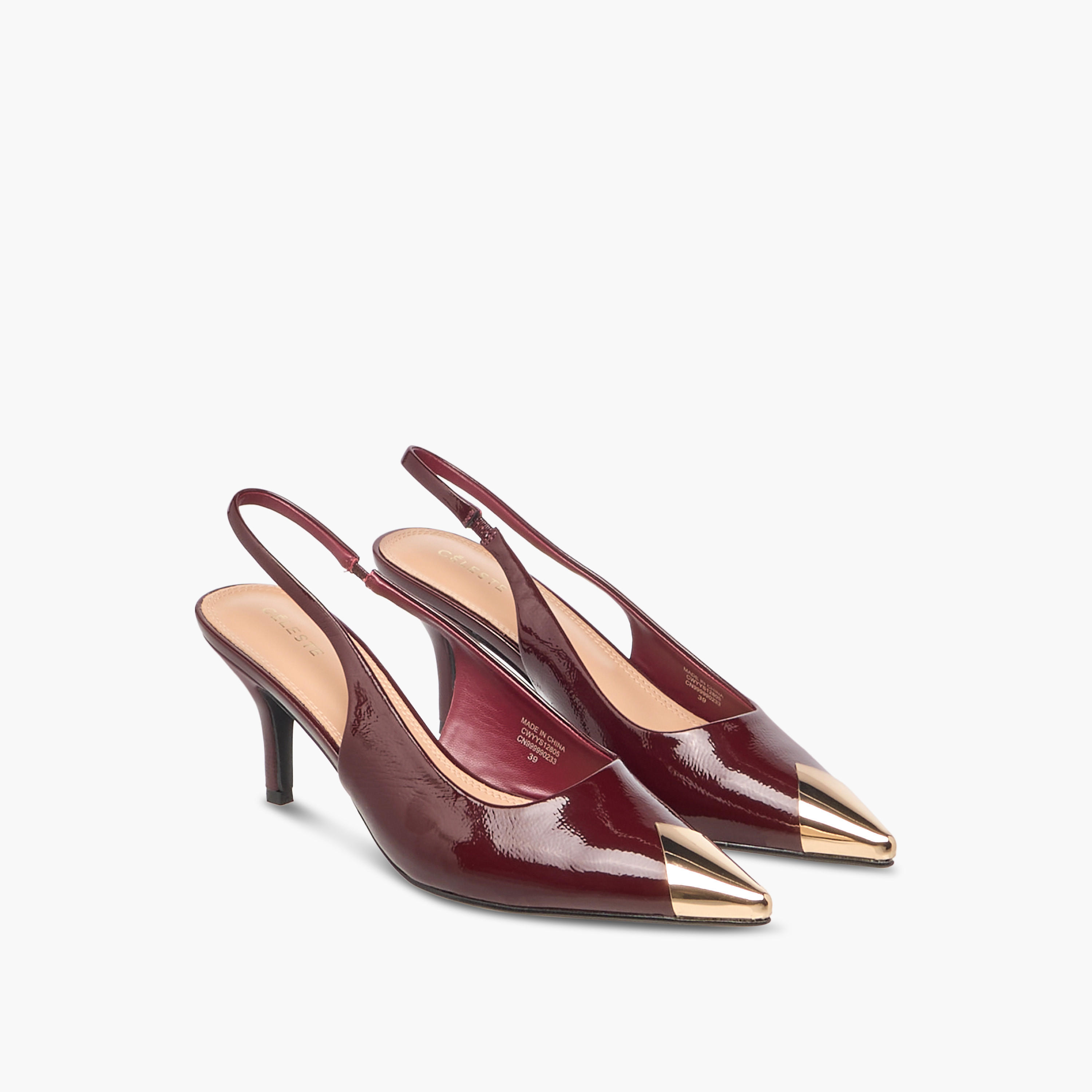 Celeste Women's Solid Pointed Toe Slingback Shoes with Stiletto Heels-women-shoes-heels-image-1