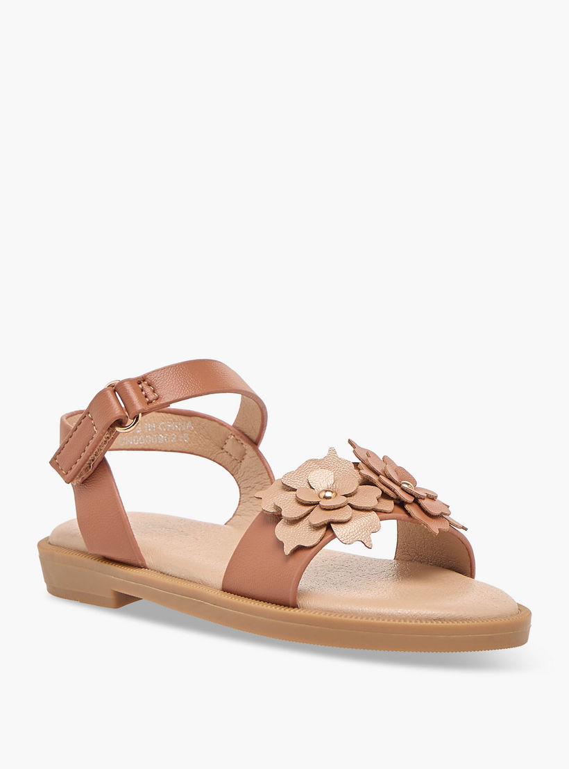 صندل بأحزمة وشريط إغلاق لاصق للبنات من فلورا بيلا-girls-shoes-sandals-image-2