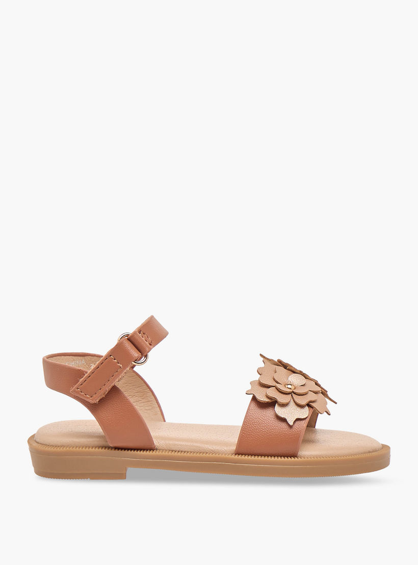 صندل بأحزمة وشريط إغلاق لاصق للبنات من فلورا بيلا-girls-shoes-sandals-image-3