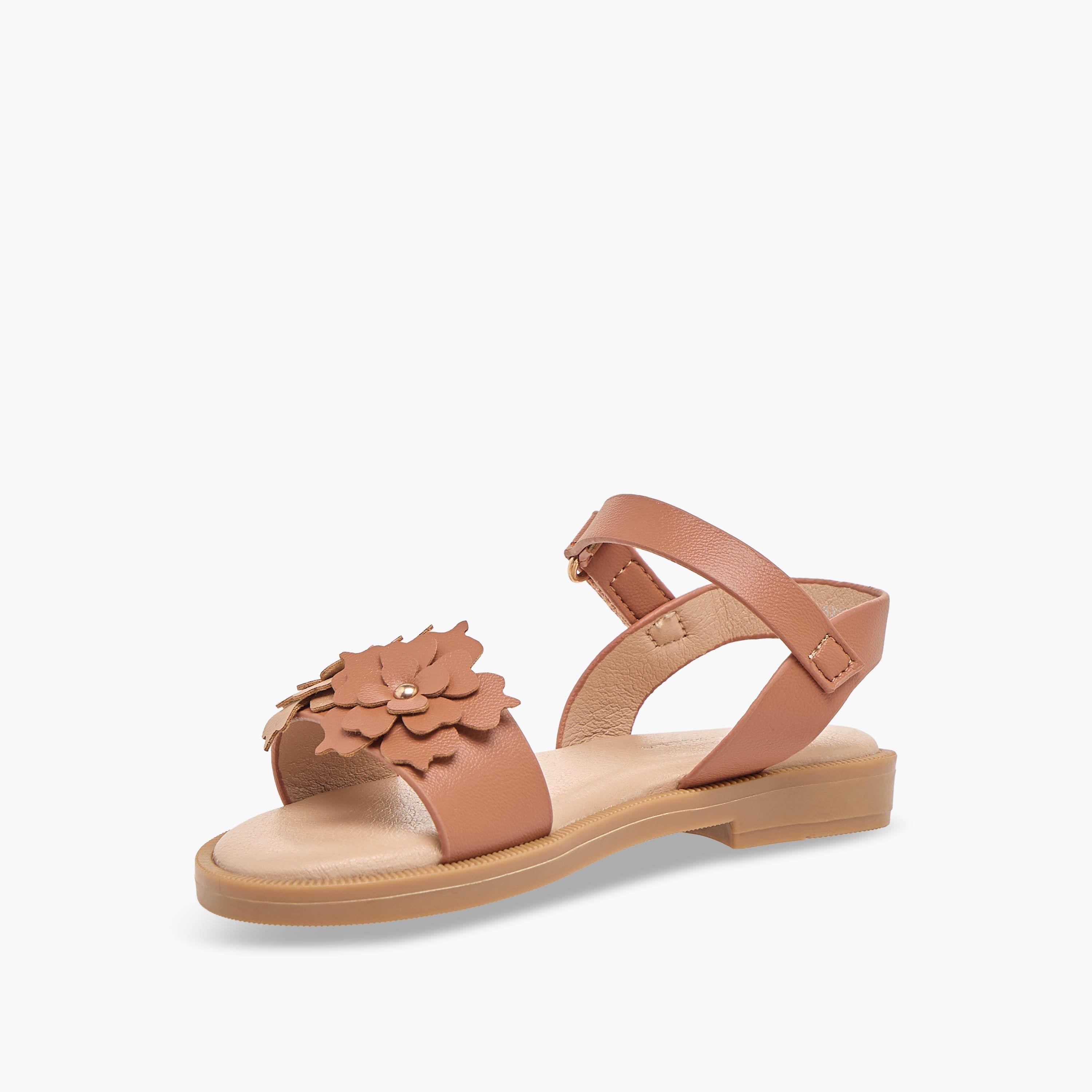 صندل بأحزمة وشريط إغلاق لاصق للبنات من فلورا بيلا-girls-shoes-sandals-image-4