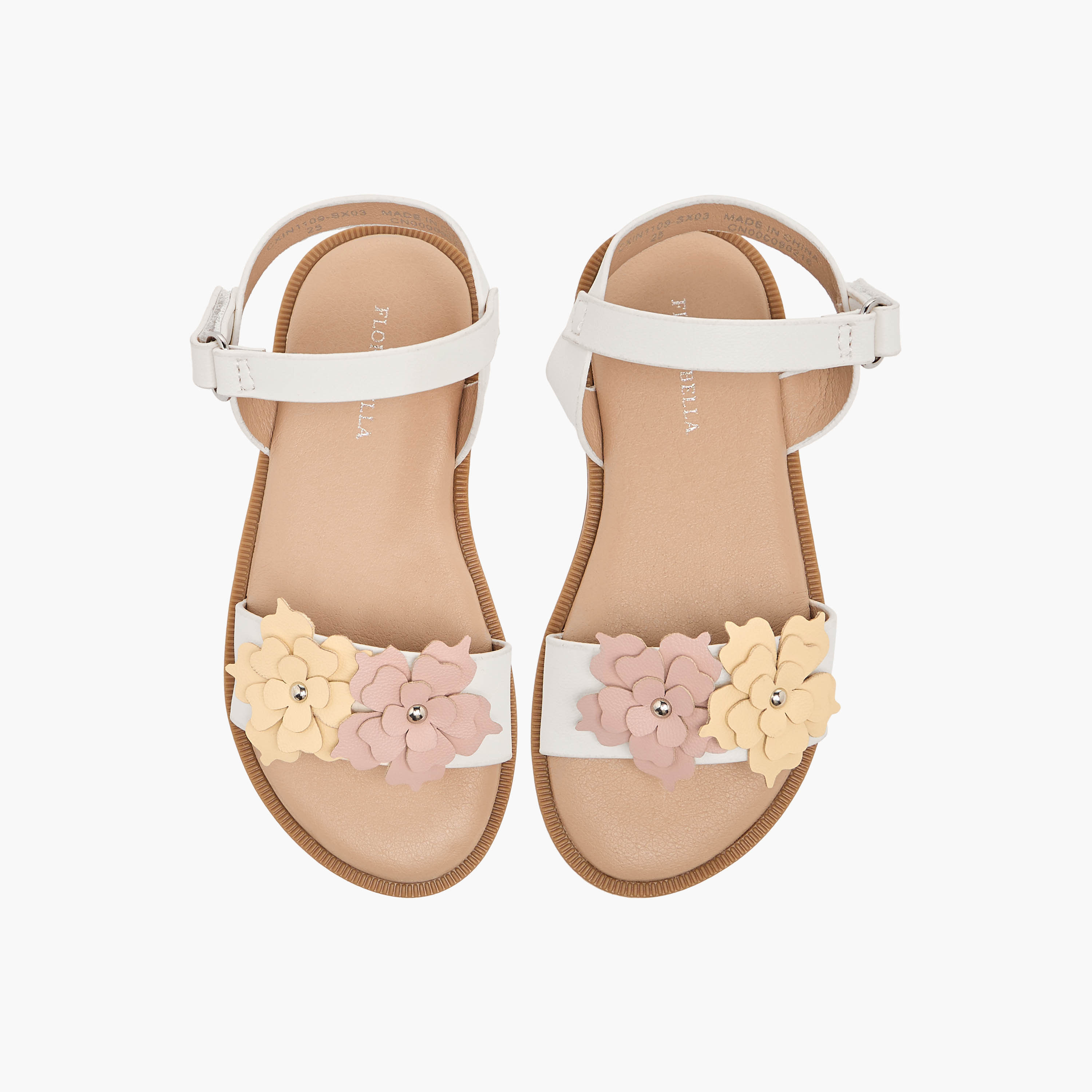 صندل بأحزمة وشريط إغلاق لاصق للبنات من فلورا بيلا-girls-shoes-sandals-image-9