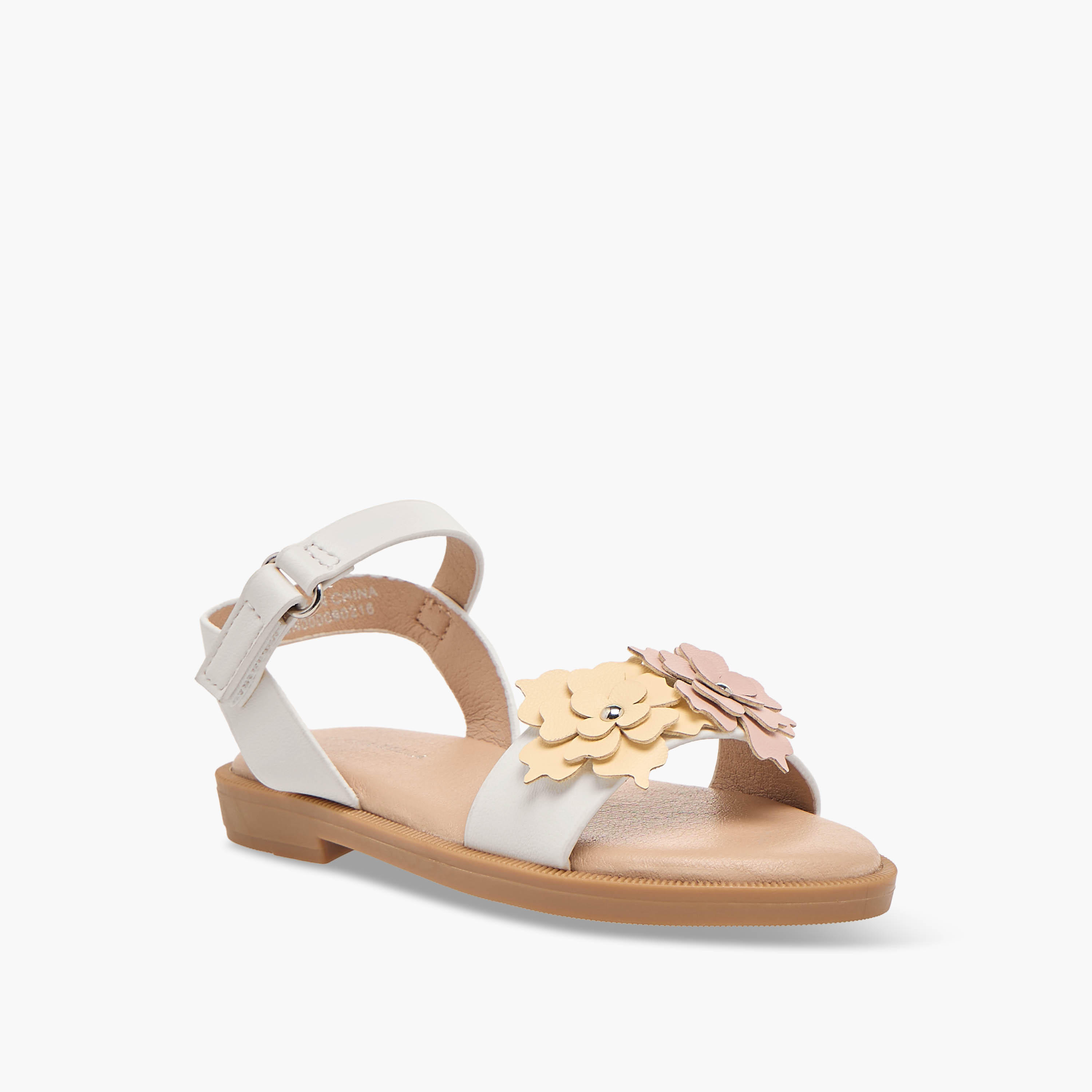 صندل بأحزمة وشريط إغلاق لاصق للبنات من فلورا بيلا-girls-shoes-sandals-image-2