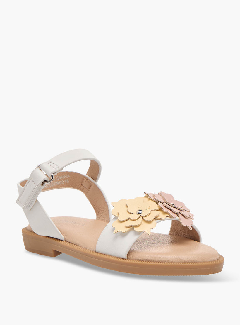 صندل بأحزمة وشريط إغلاق لاصق للبنات من فلورا بيلا-girls-shoes-sandals-image-2