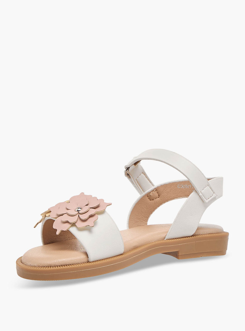 صندل بأحزمة وشريط إغلاق لاصق للبنات من فلورا بيلا-girls-shoes-sandals-image-4