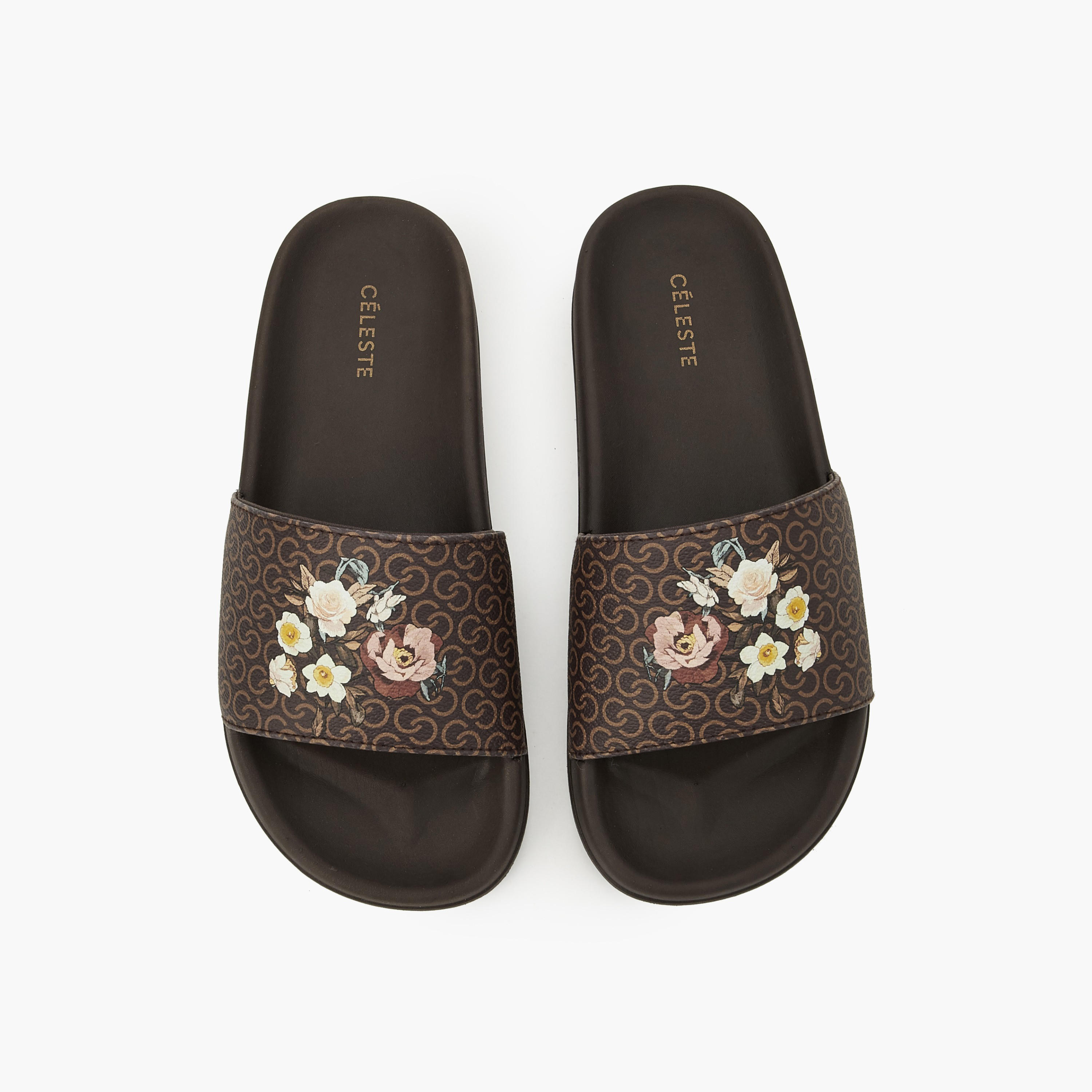 Celeste Women Floral Print Slides-women-shoes-flipflopsandslides-image-1