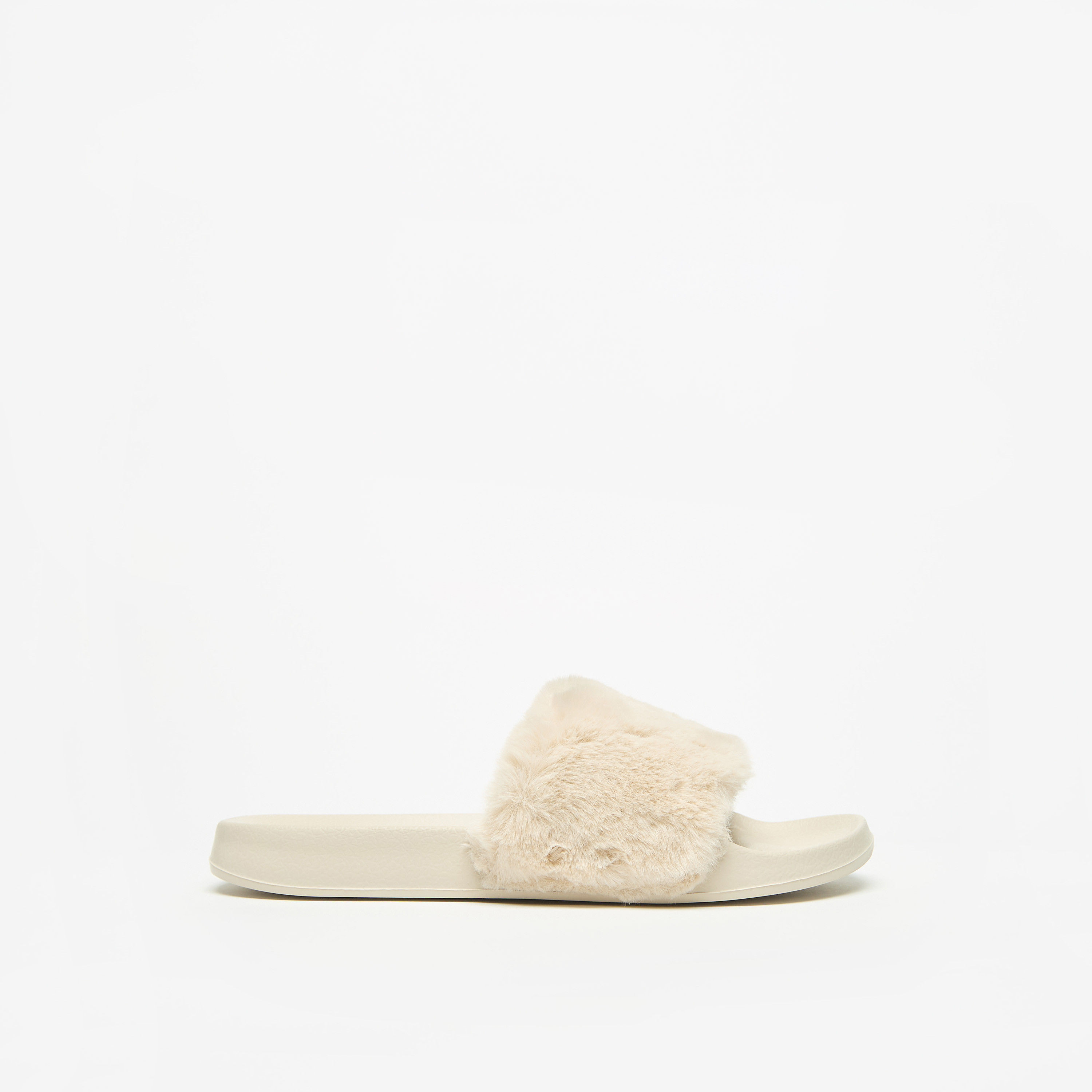 شبشب سهل الارتداء بارز الملمس من الفرو الصناعي للنساء من سيليست-women-shoes-flipflopsandslides-image-3